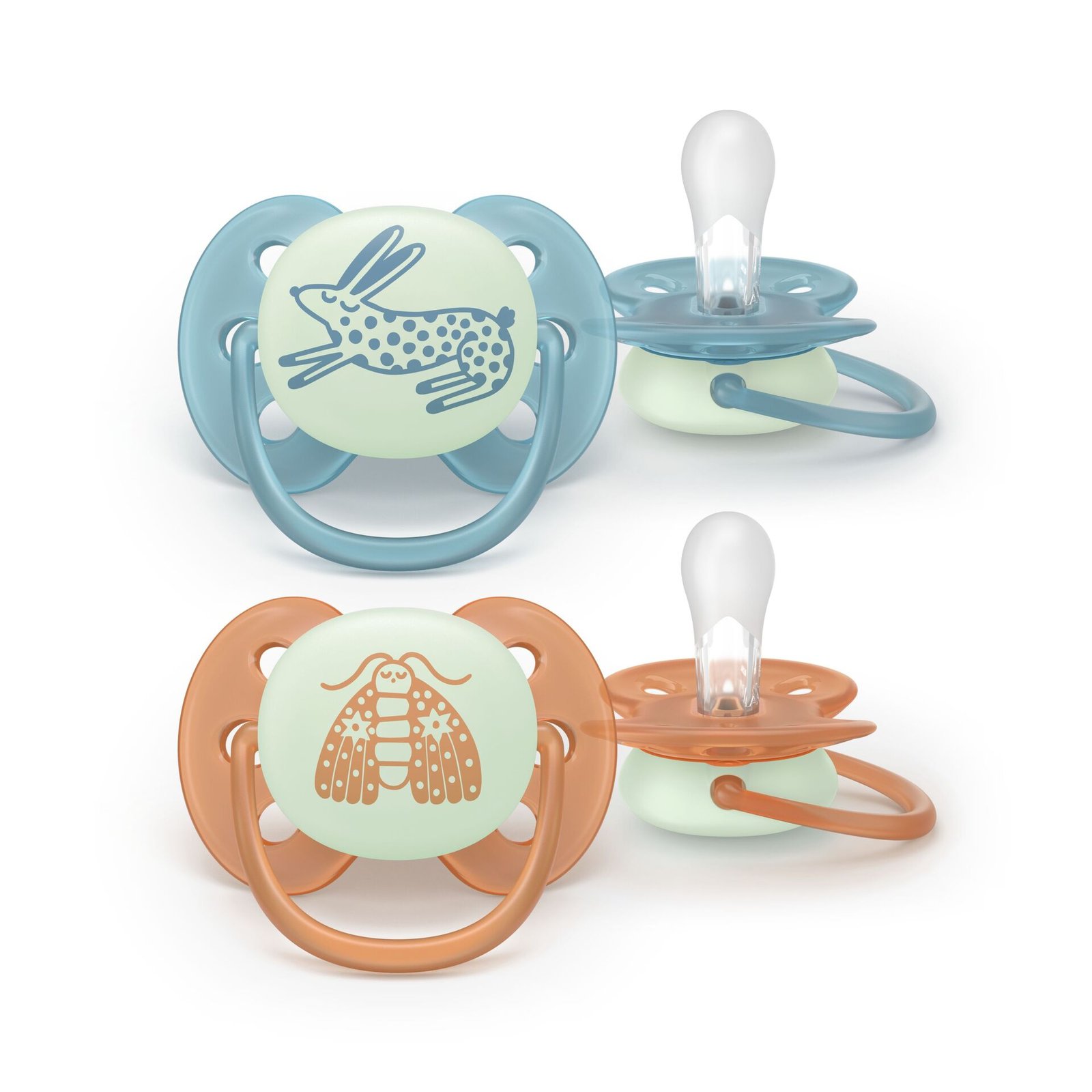 Philips Avent Pacifier ultra soft Nighttime SOOTHER SOFT 18M+ mån 2-pack
