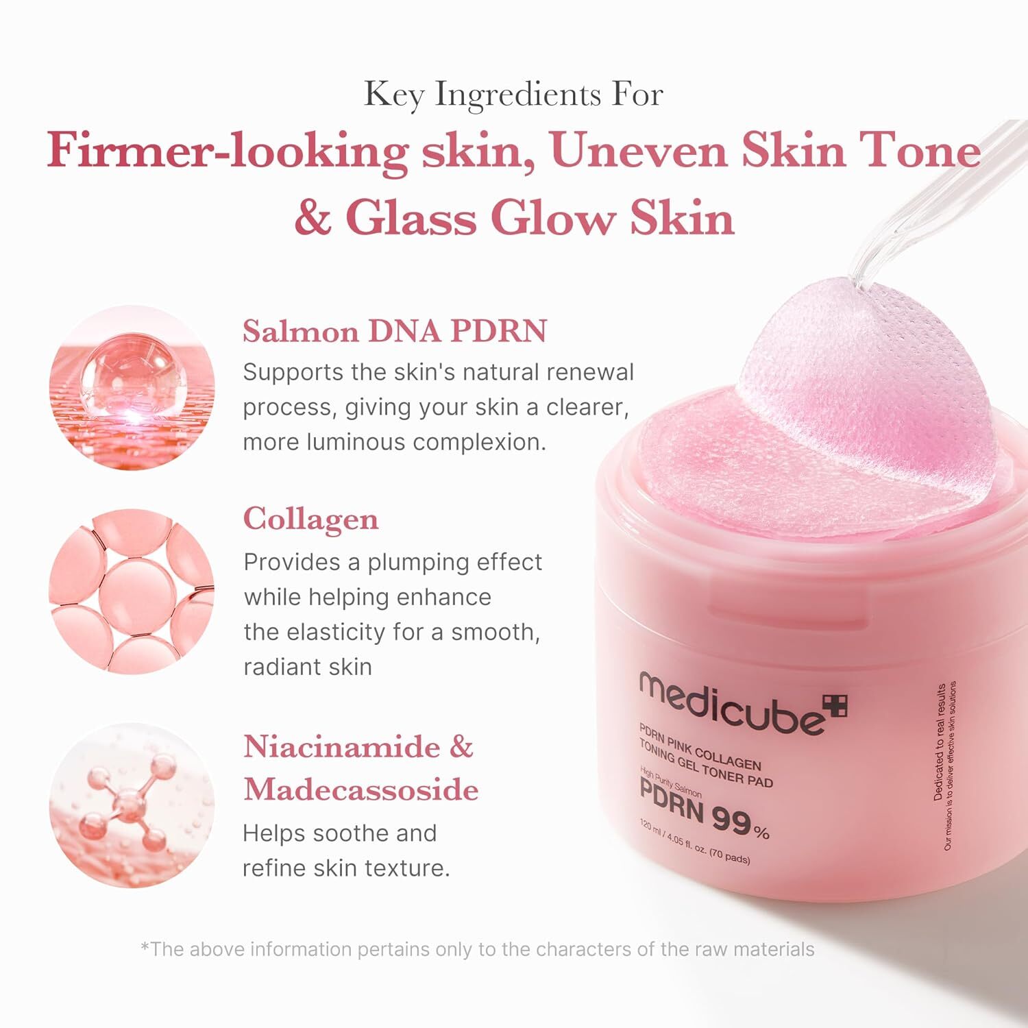 Medicube PDRN Pink Collagen Toning Gel Toner Pad 70 st