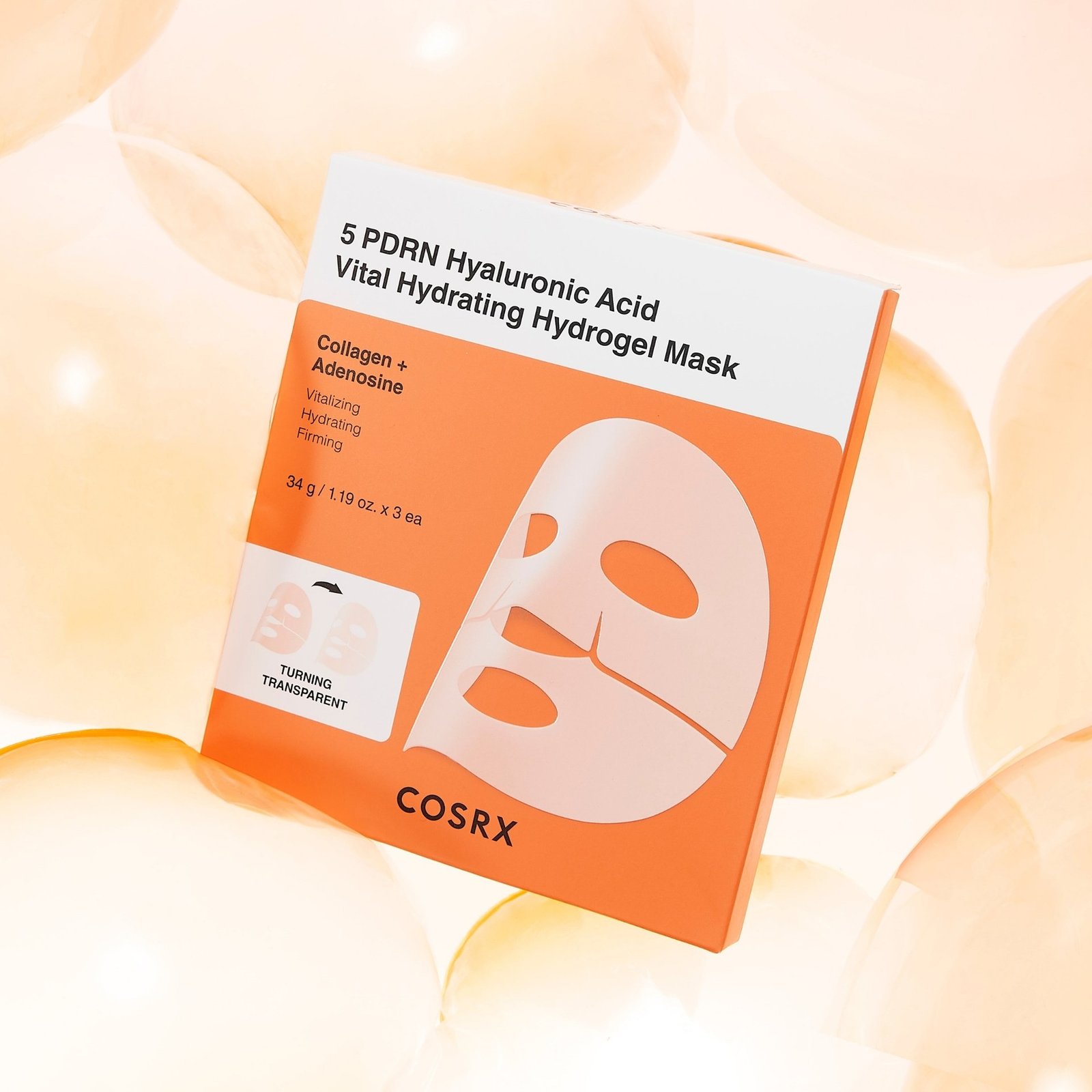 COSRX 5 PDRN Hyaluronic Acid Vital Hydrating Hydrogel Mask 3-pack