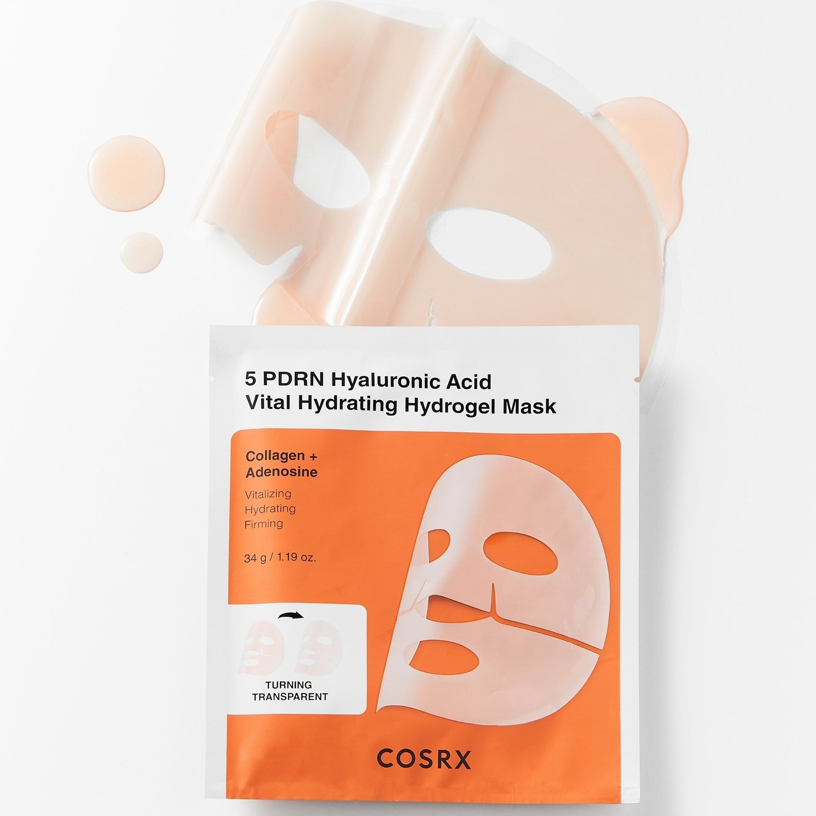 COSRX 5 PDRN Hyaluronic Acid Vital Hydrating Hydrogel Mask 3-pack