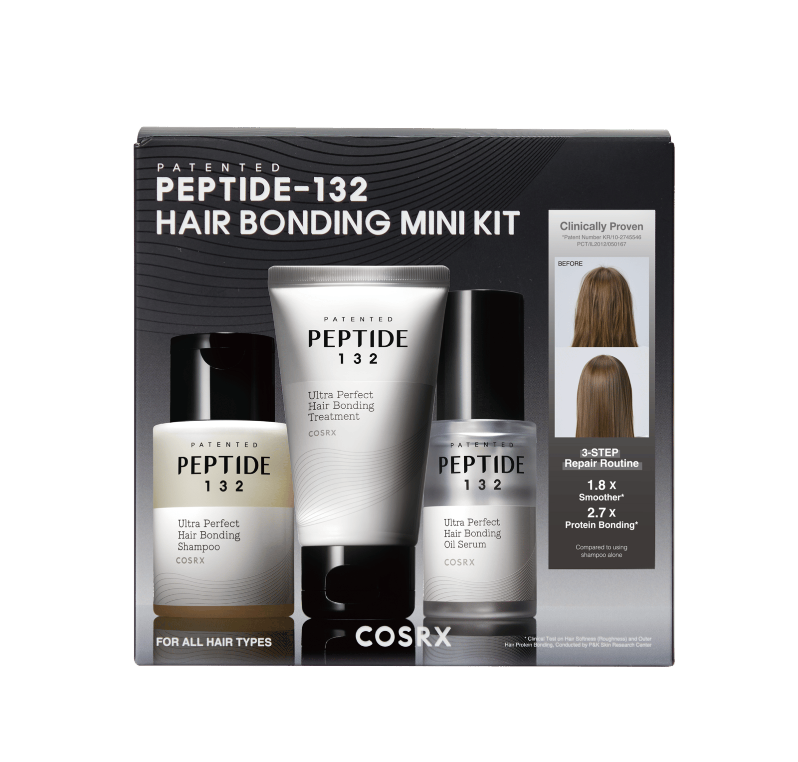 COSRX PEPTIDE-132 Hair Bonding Mini Kit 3 delar