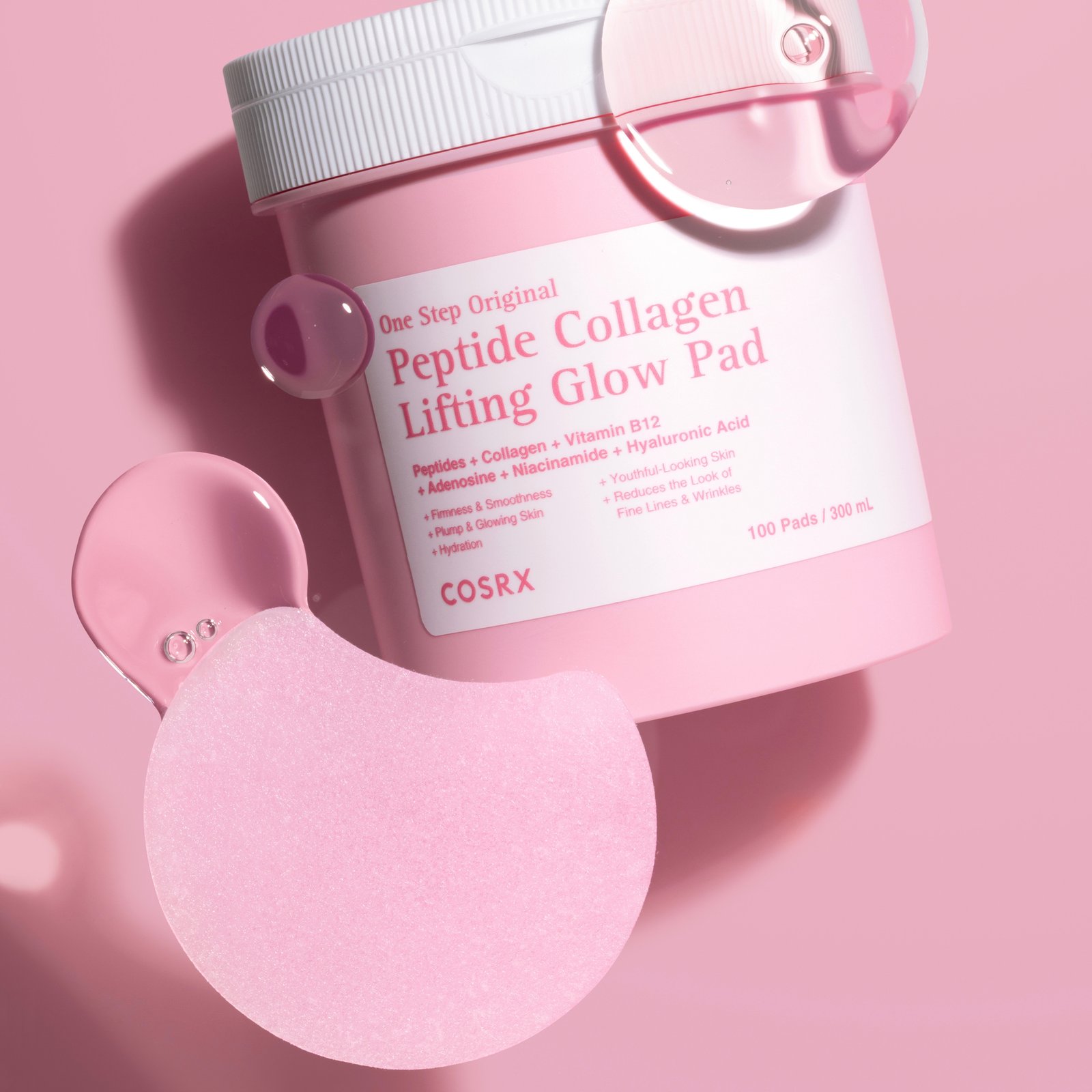COSRX One Step Original Peptide Collagen Lifting Glow Pad 100 st