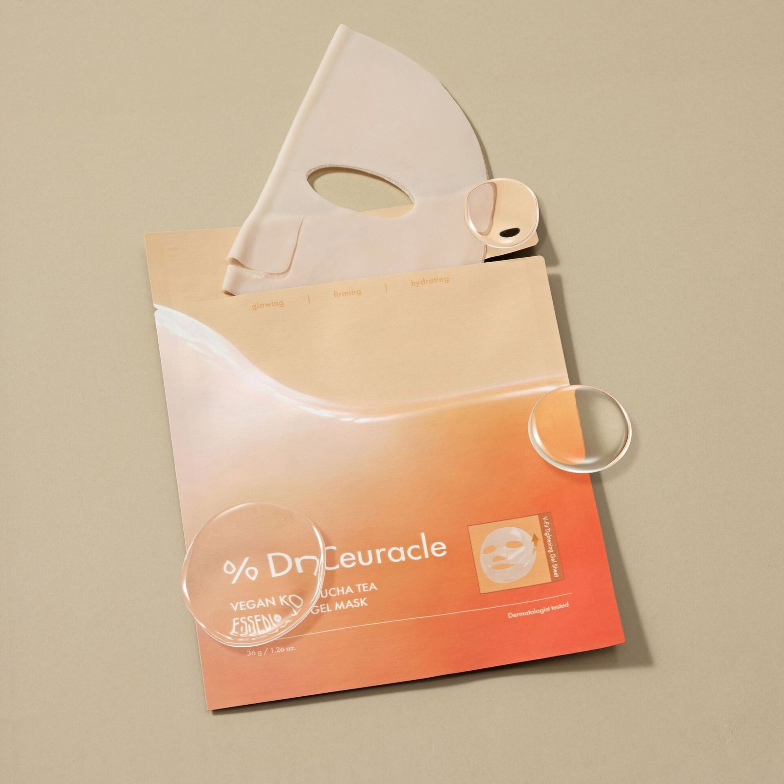 Dr.Ceuracle Vegan Kombucha Tea Essence In Gel Mask 36 g