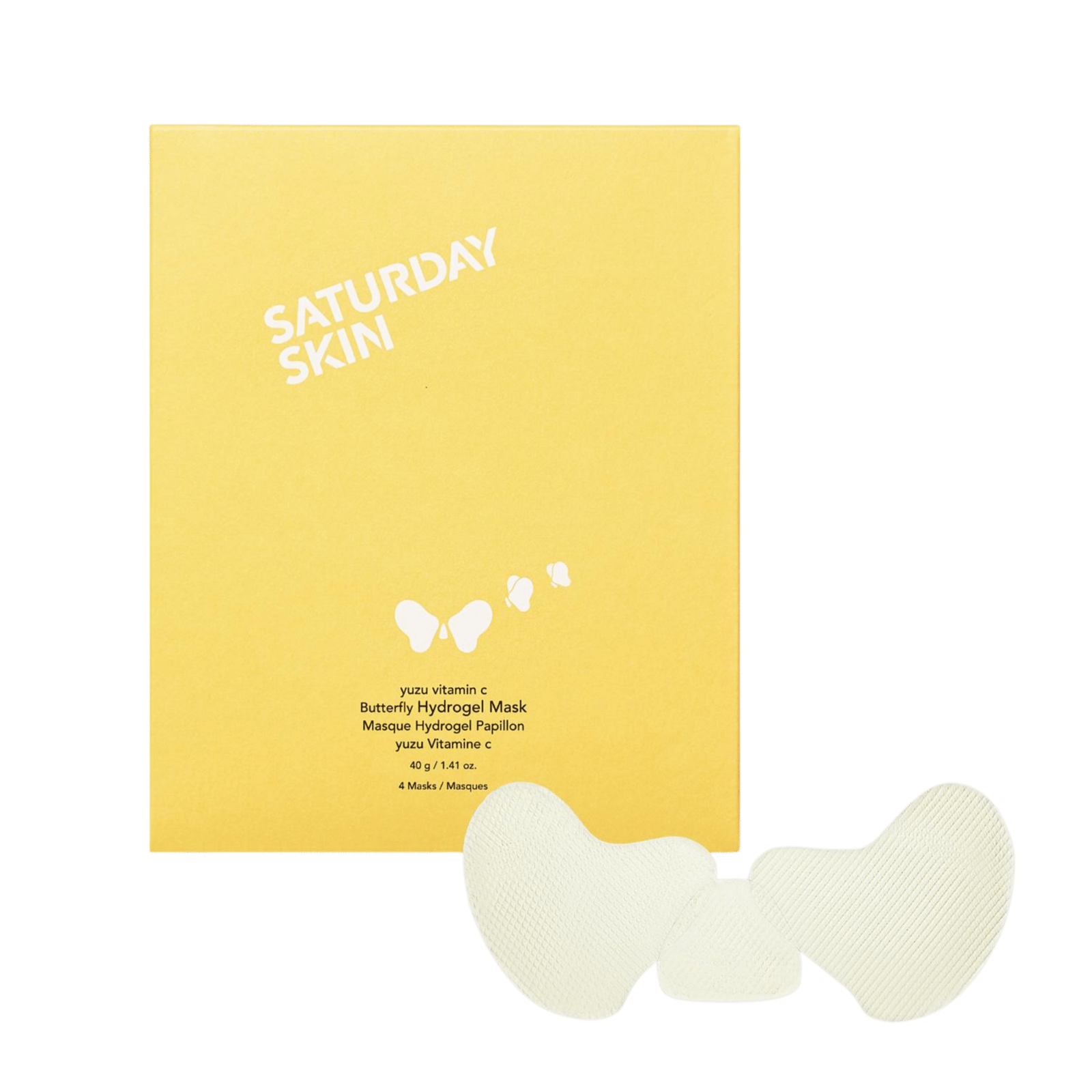 SATURDAY SKIN Yuzu Vitamin C Butterfly Hydrogel Mask 4-Pack