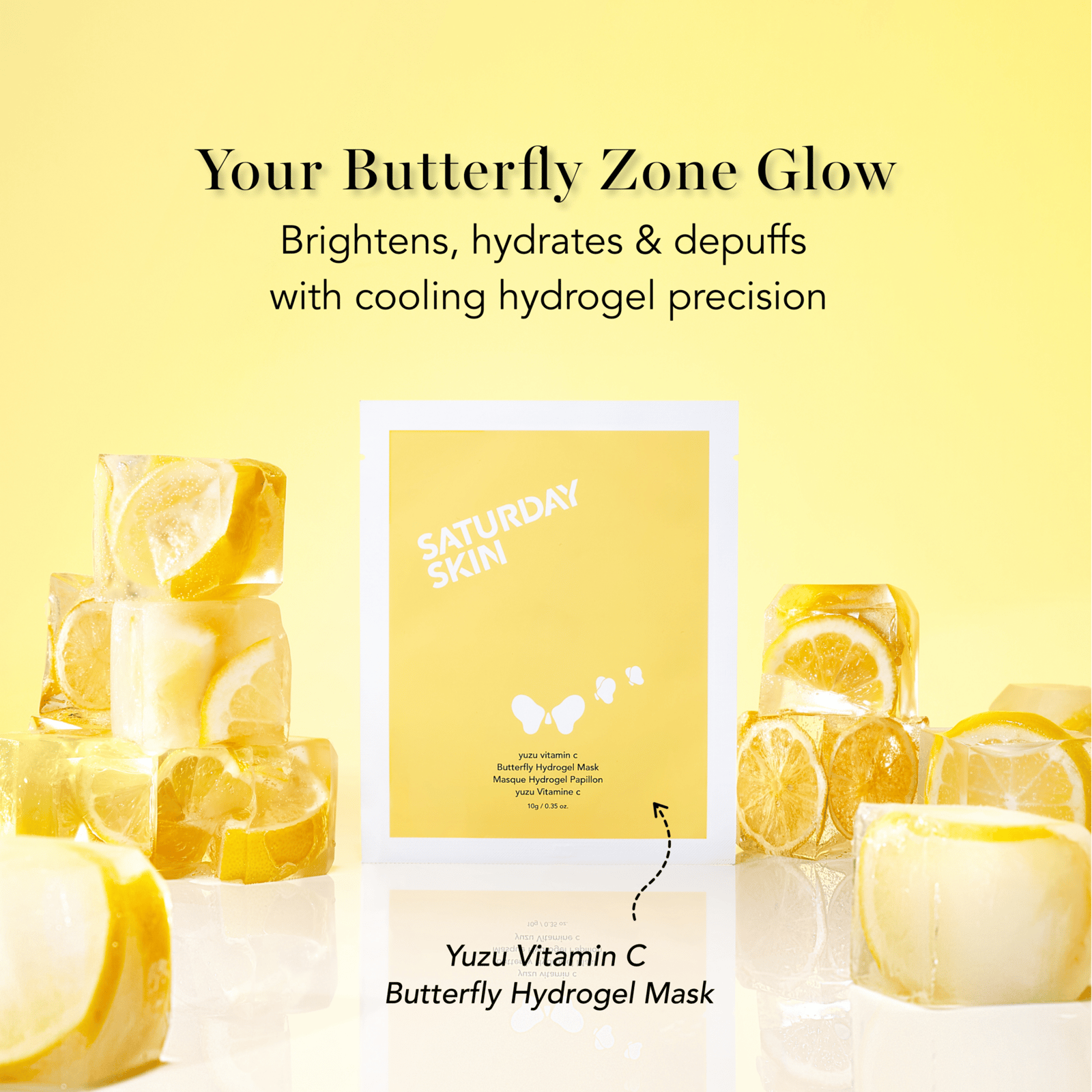 SATURDAY SKIN Yuzu Vitamin C Butterfly Hydrogel Mask 4-Pack