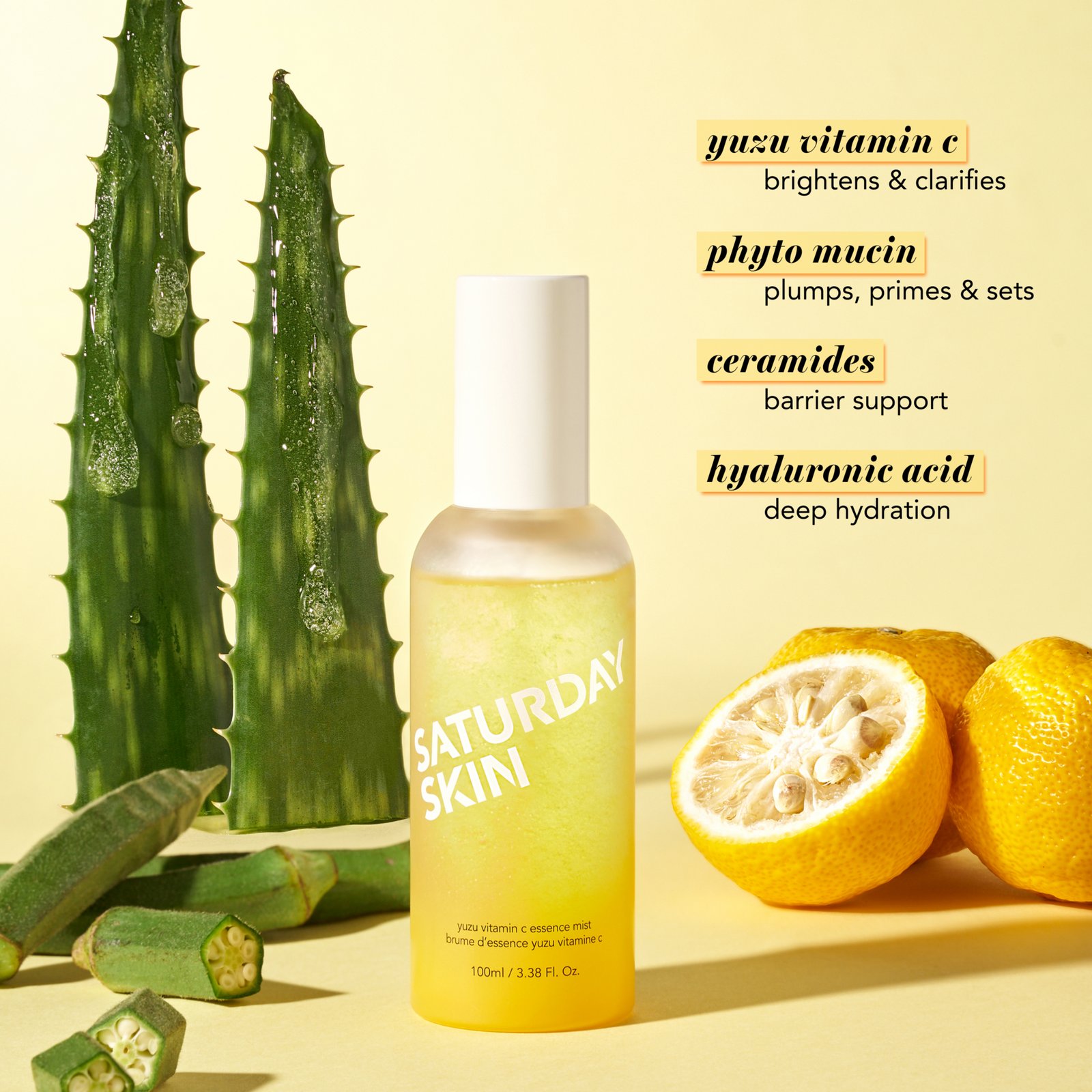 SATURDAY SKIN Yuzu Vitamin C Essence Face Mist 100ml