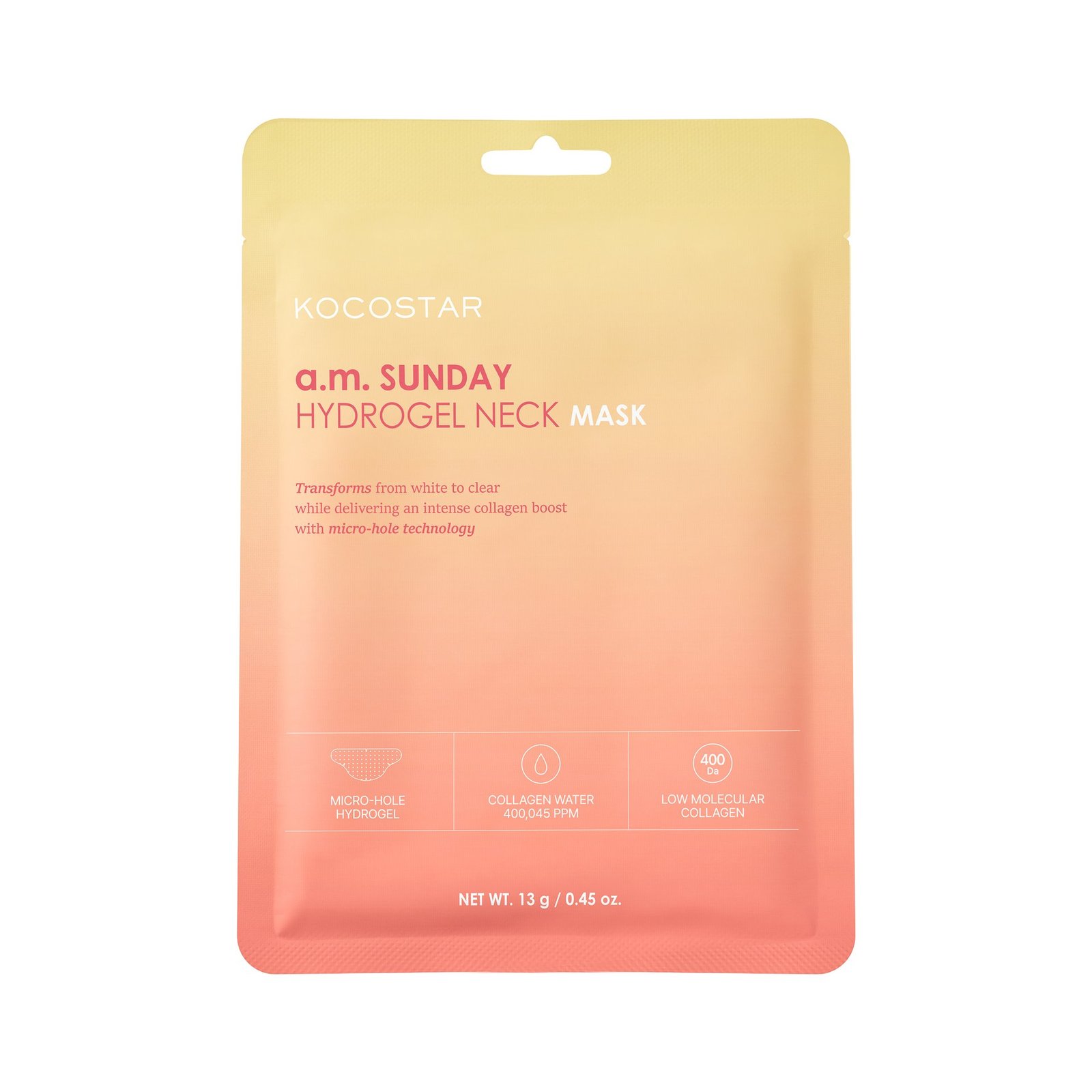 KOCOSTAR a.m. Sunday Hydrogel Neck Mask