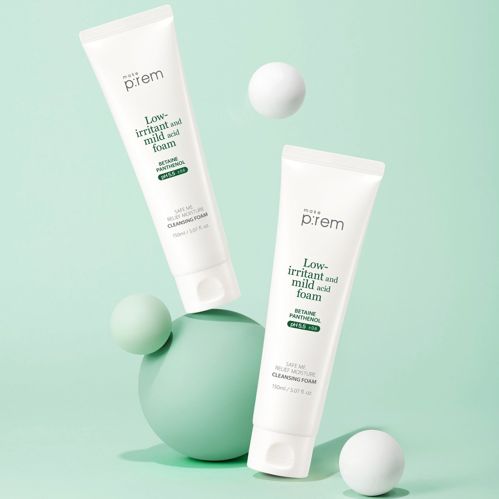 Make p:rem Safe me. Relief moisture cleansing foam