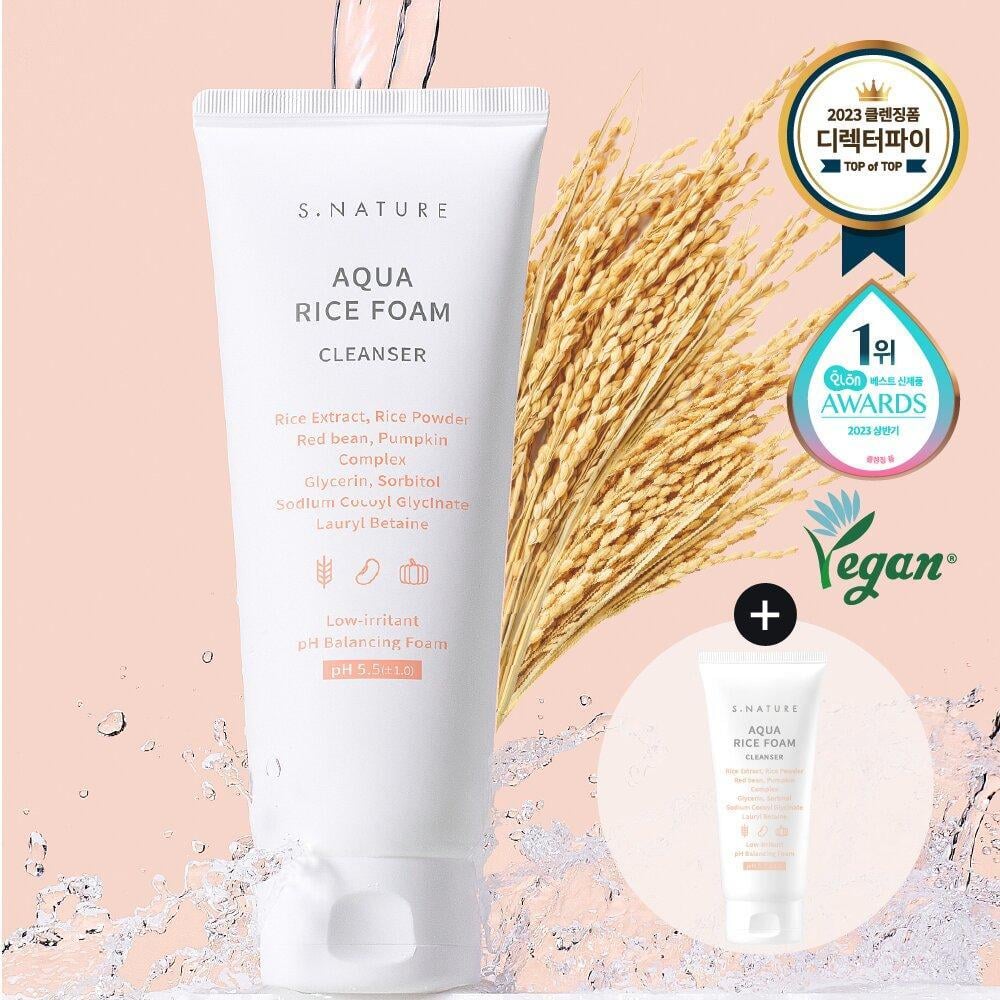 S.NATURE Aqua Rice Foam Cleanser 160ml