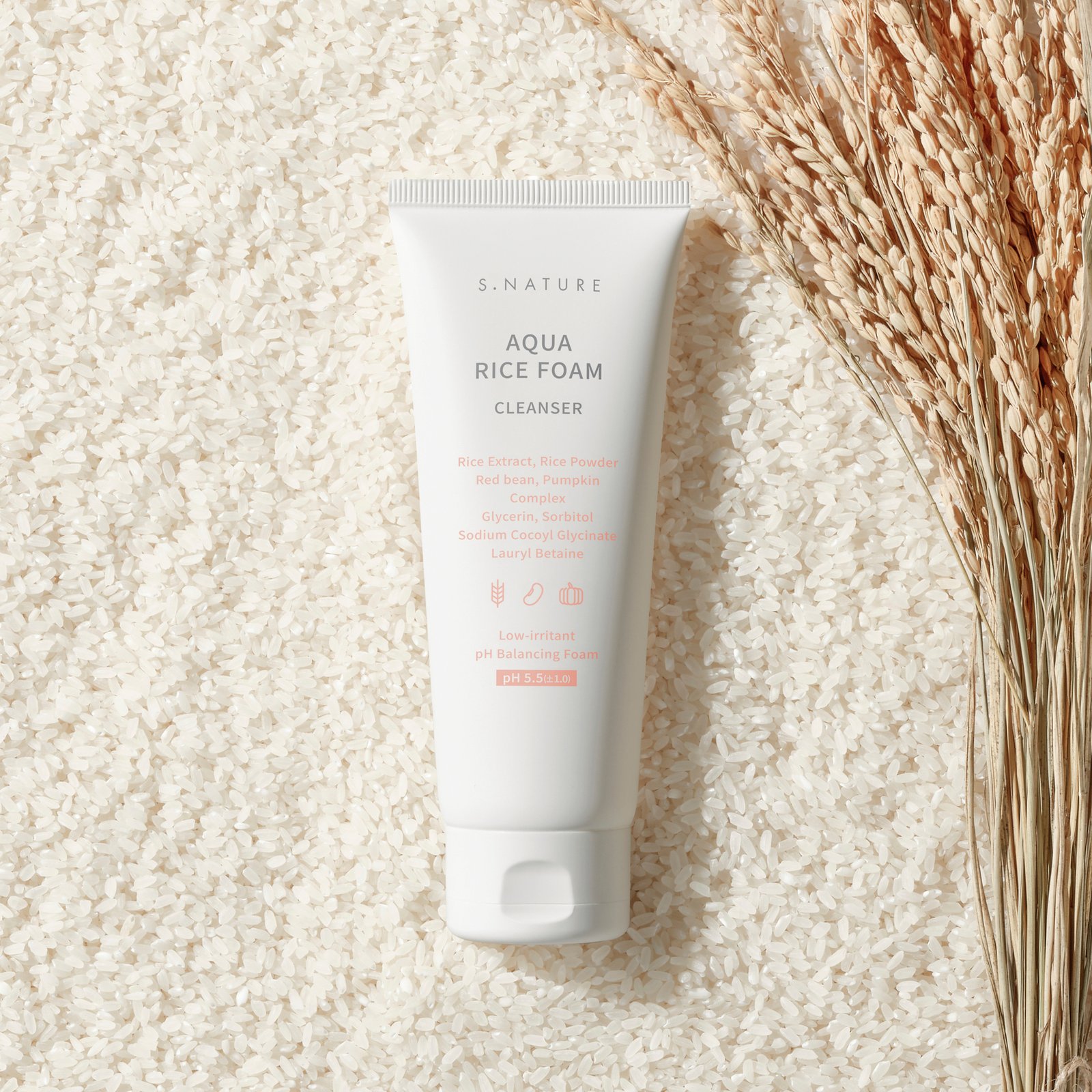 S.NATURE Aqua Rice Foam Cleanser 160 ml