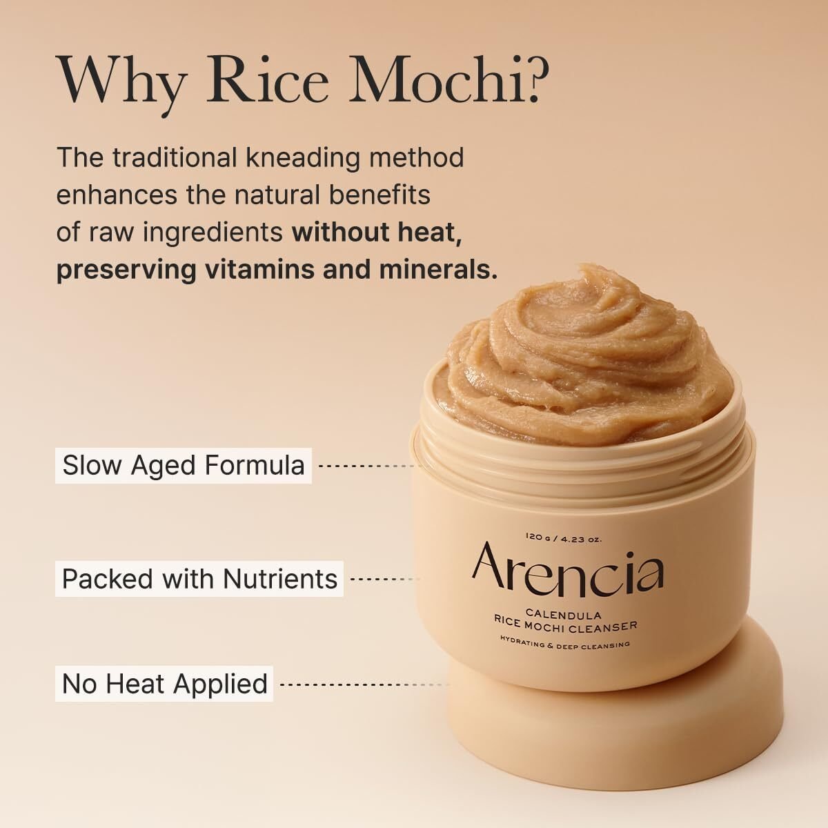 Arencia Calendula Rice Mochi Cleanser 120 g