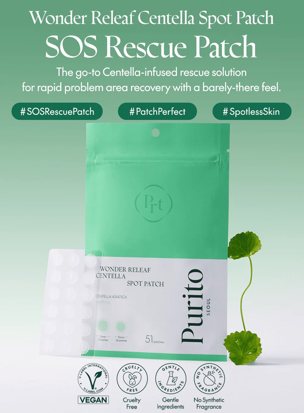 PURITO Wonder Releaf Centella Spot Patch 51st