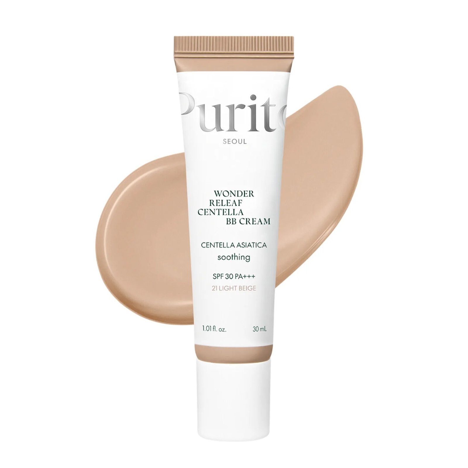 PURITO Seoul Wonder Releaf Centella BB Cream SPF30 PA+++ 21 Light Beige 30 ml