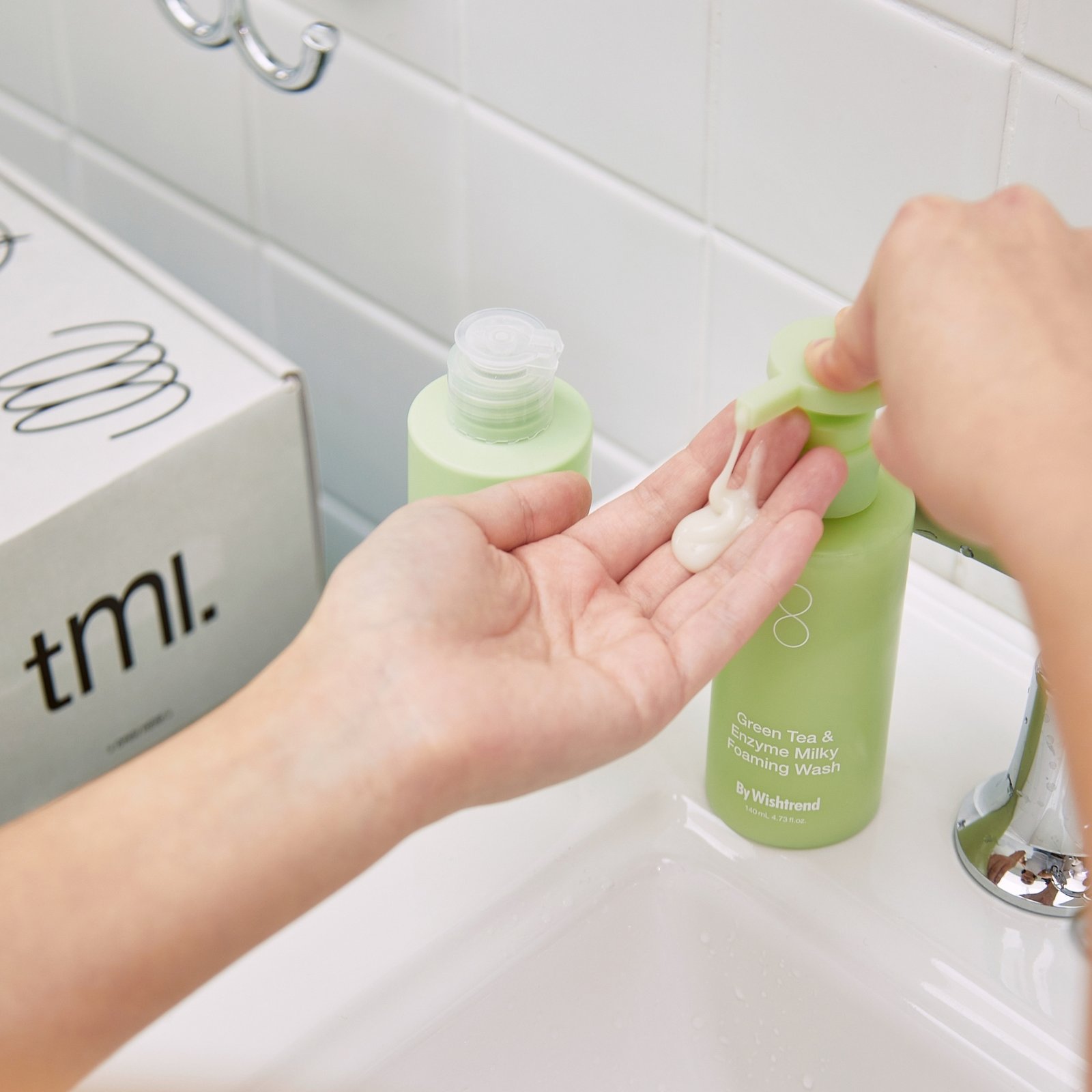 BY WISHTREND Green Tea & Enzyme Milky Foaming Wash 140ml