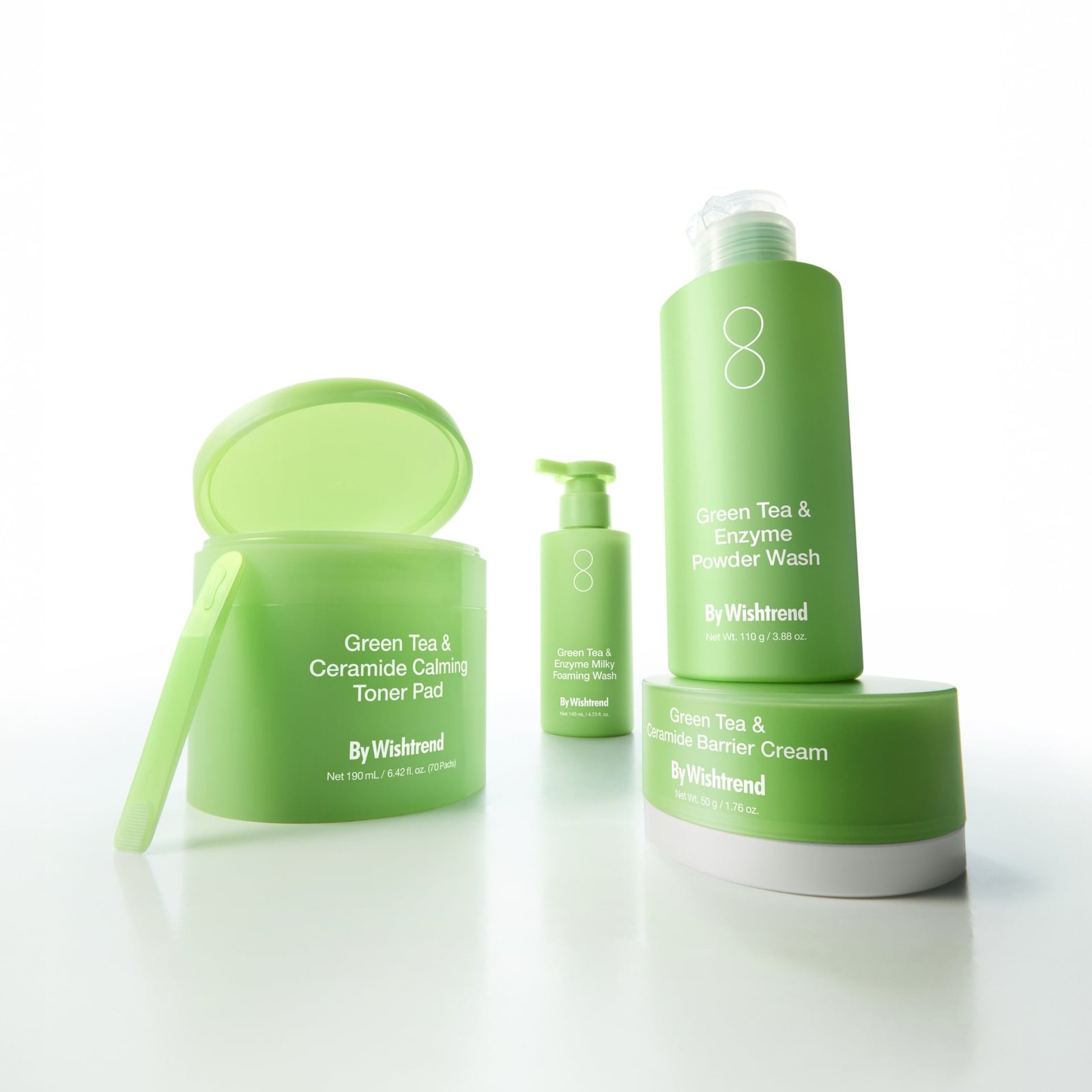By Wishtrend Green Tea & Ceramide Calming Toner Pad 190ml 70 Pads