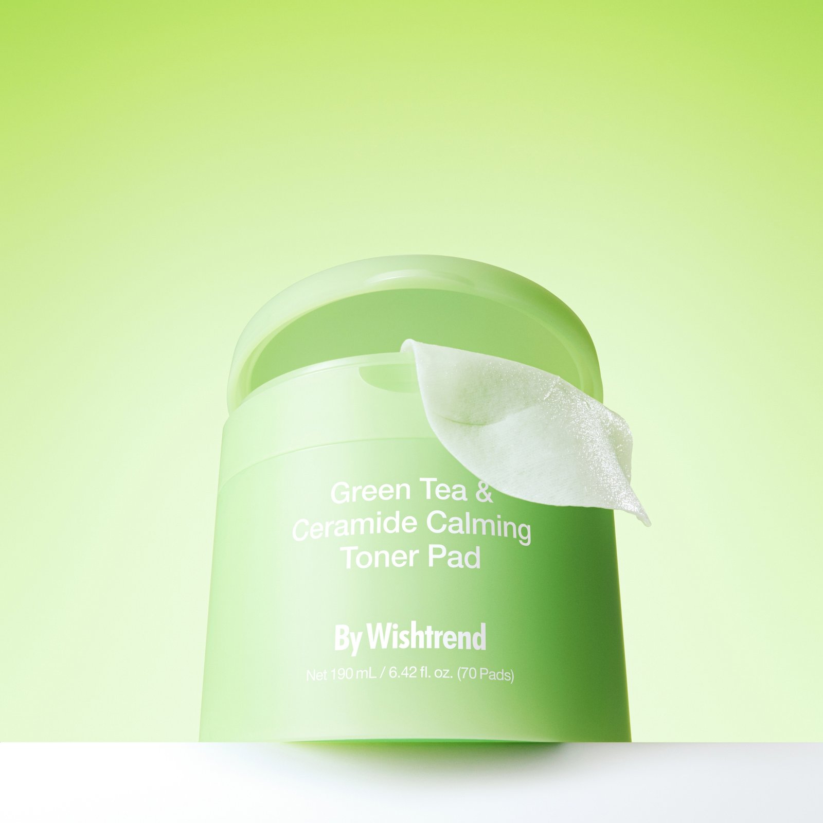 By Wishtrend Green Tea & Ceramide Calming Toner Pad 190ml 70 Pads