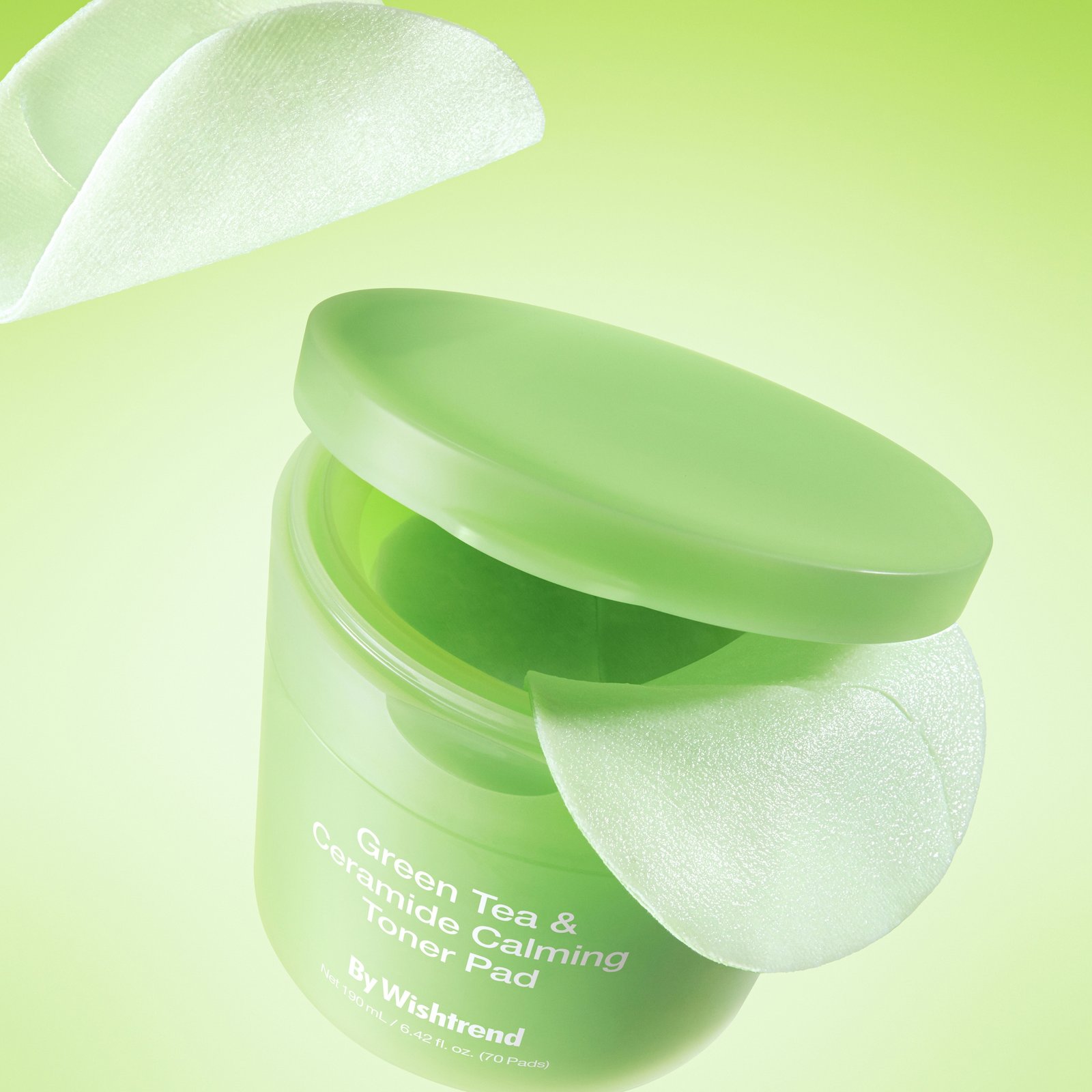 By Wishtrend Green Tea & Ceramide Calming Toner Pad 190ml 70 Pads