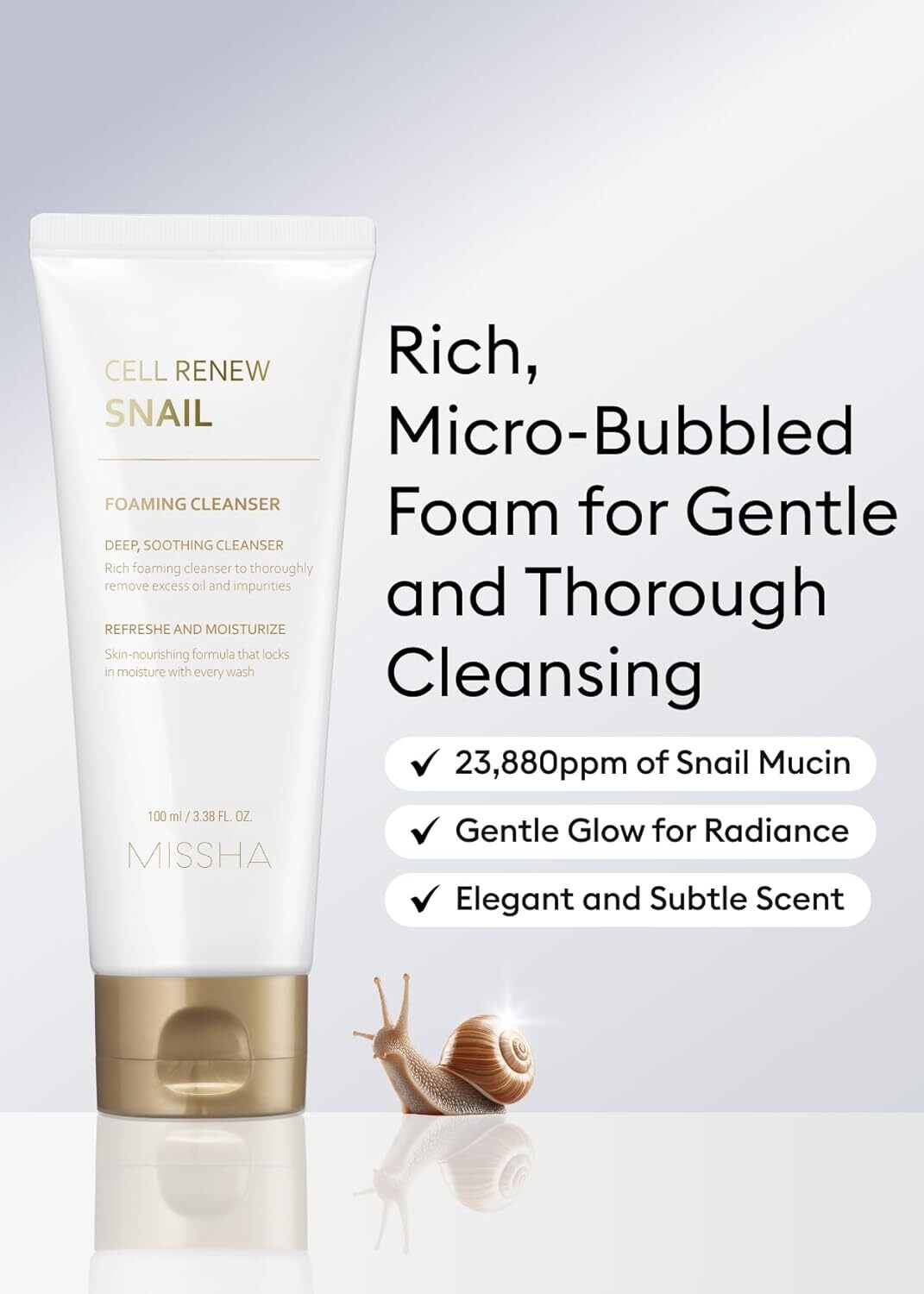 Missha Super Aqua Cell Renew Snail Cleansing Foam 100 ml