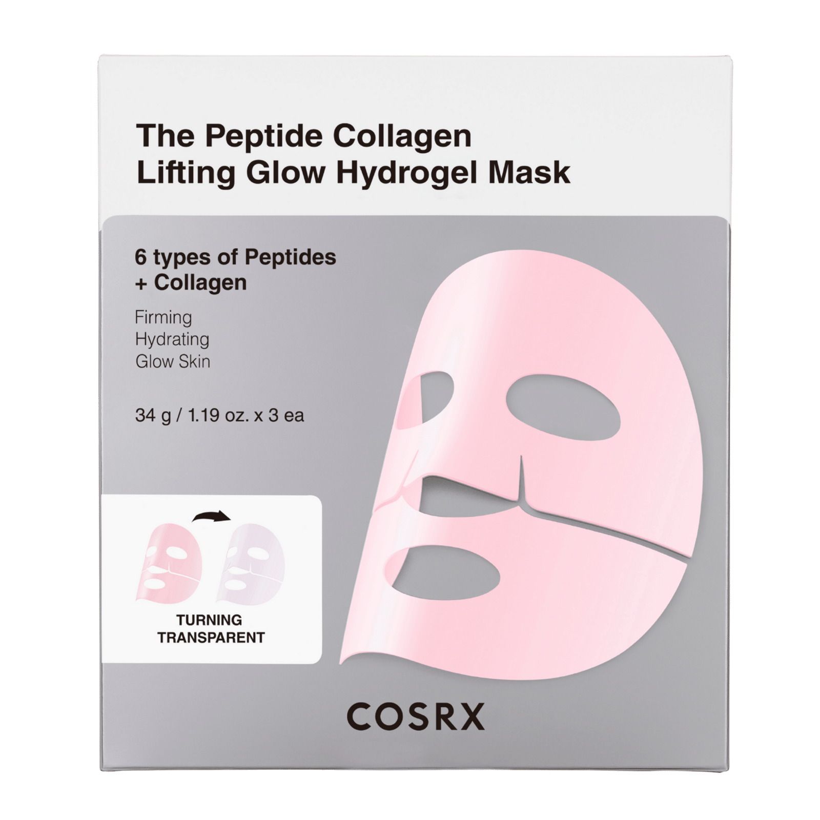 COSRX The Peptide Collagen Lifting Glow Hydrogel Mask 3 st