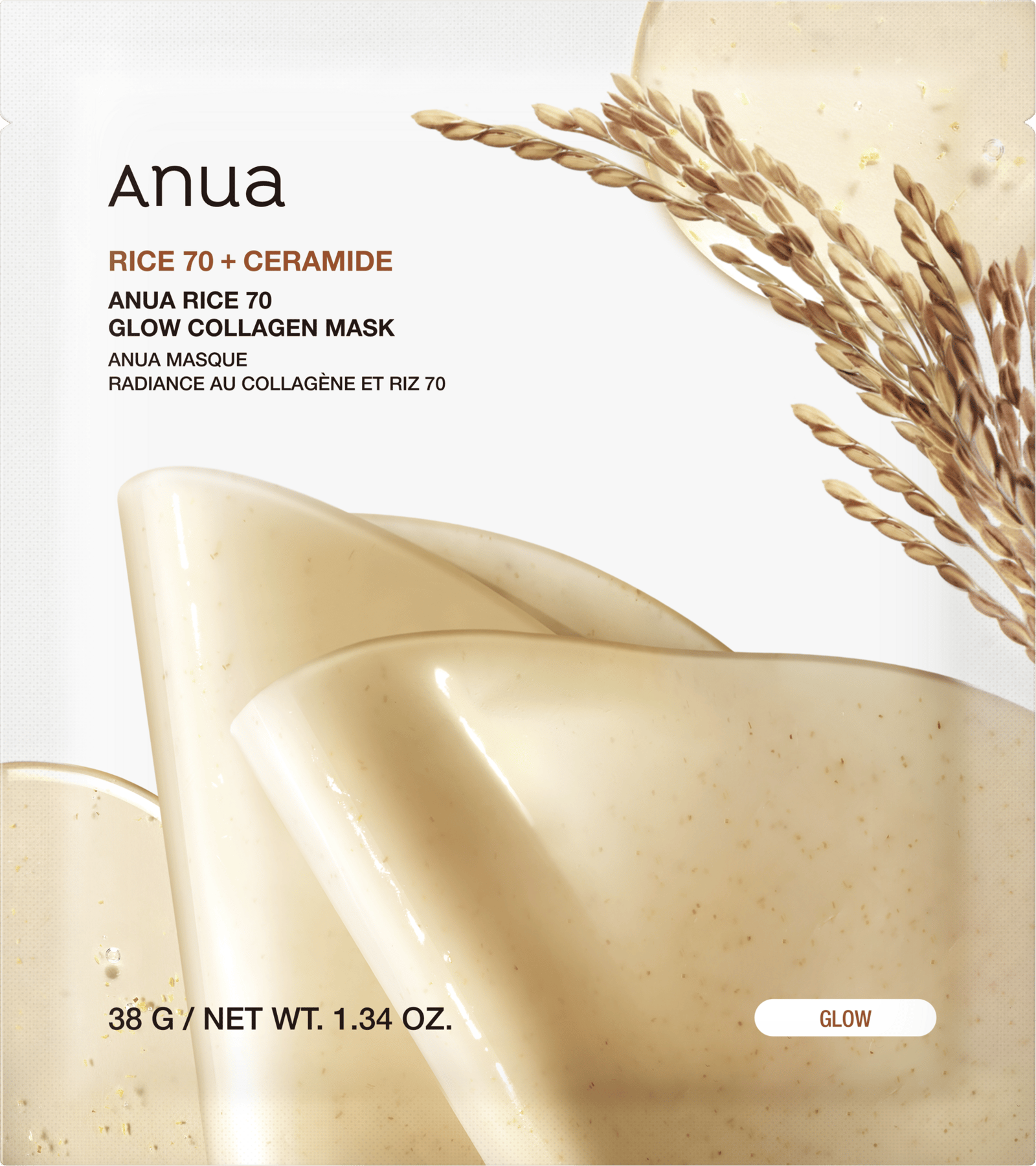 Anua Rice 70 Glow Collagen Mask 1 st