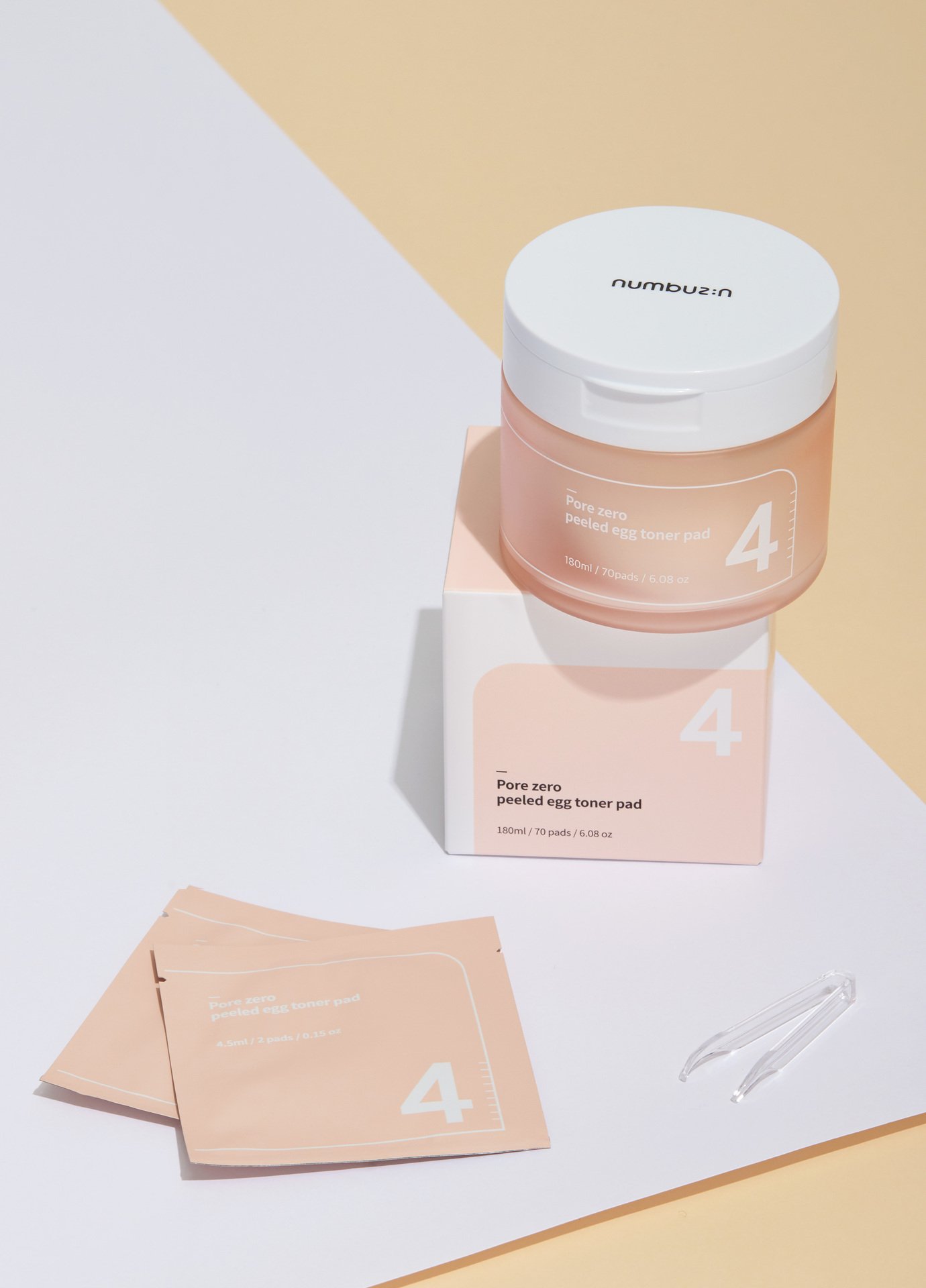 Numbuzin No.4 Pore Zero Peeled Egg Toner Pad 70 pads