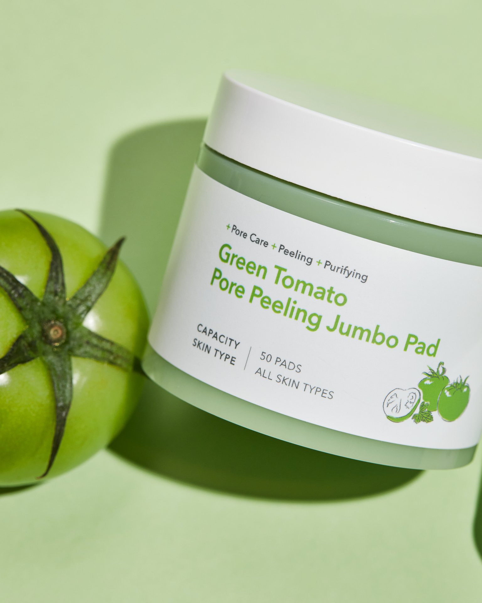 Sungboon Editor Green Tomato Pore Peeling Jumbo Pad 180 ml 60 st