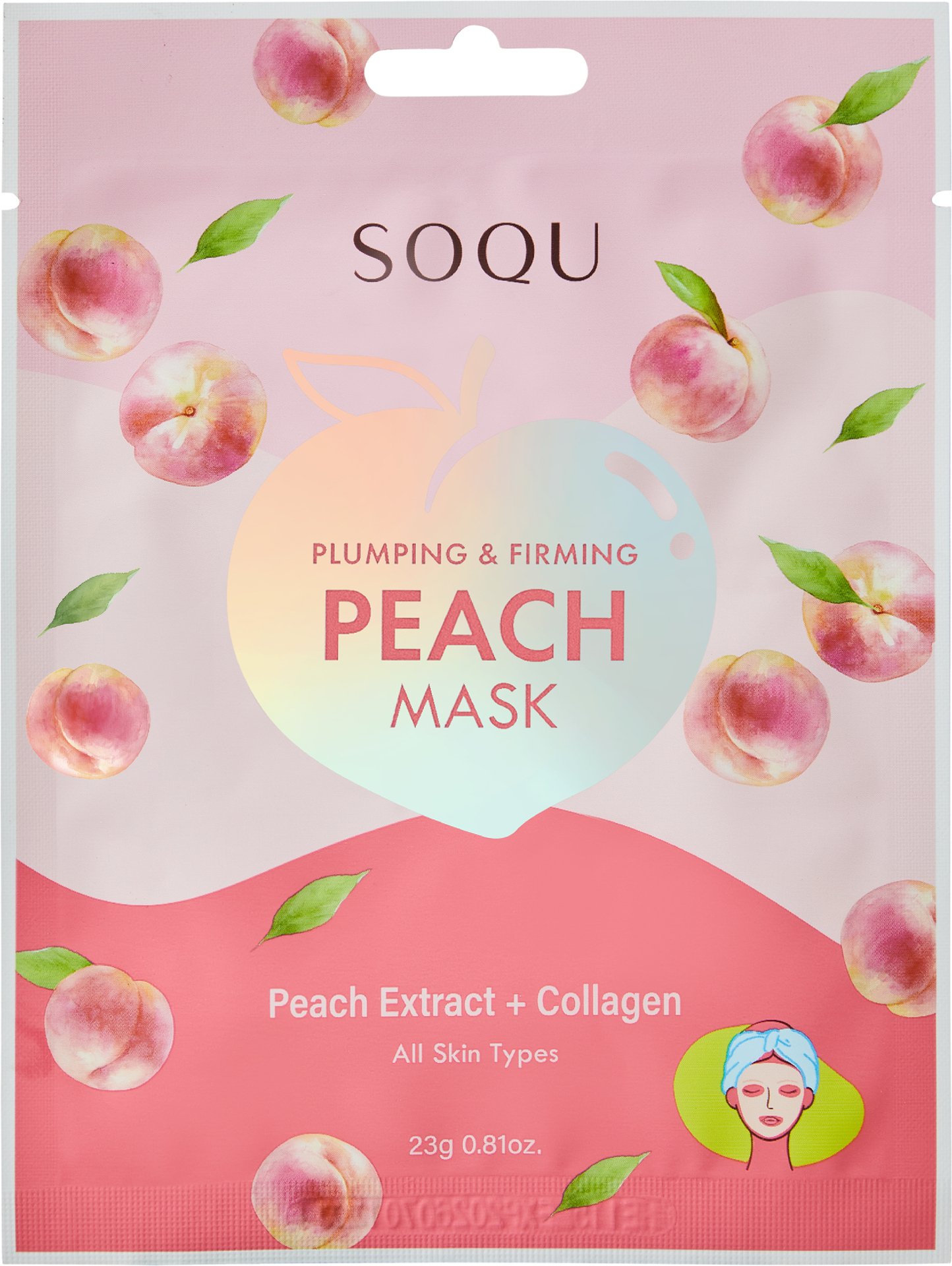 SOQU Peach Sheet Mask 1 st