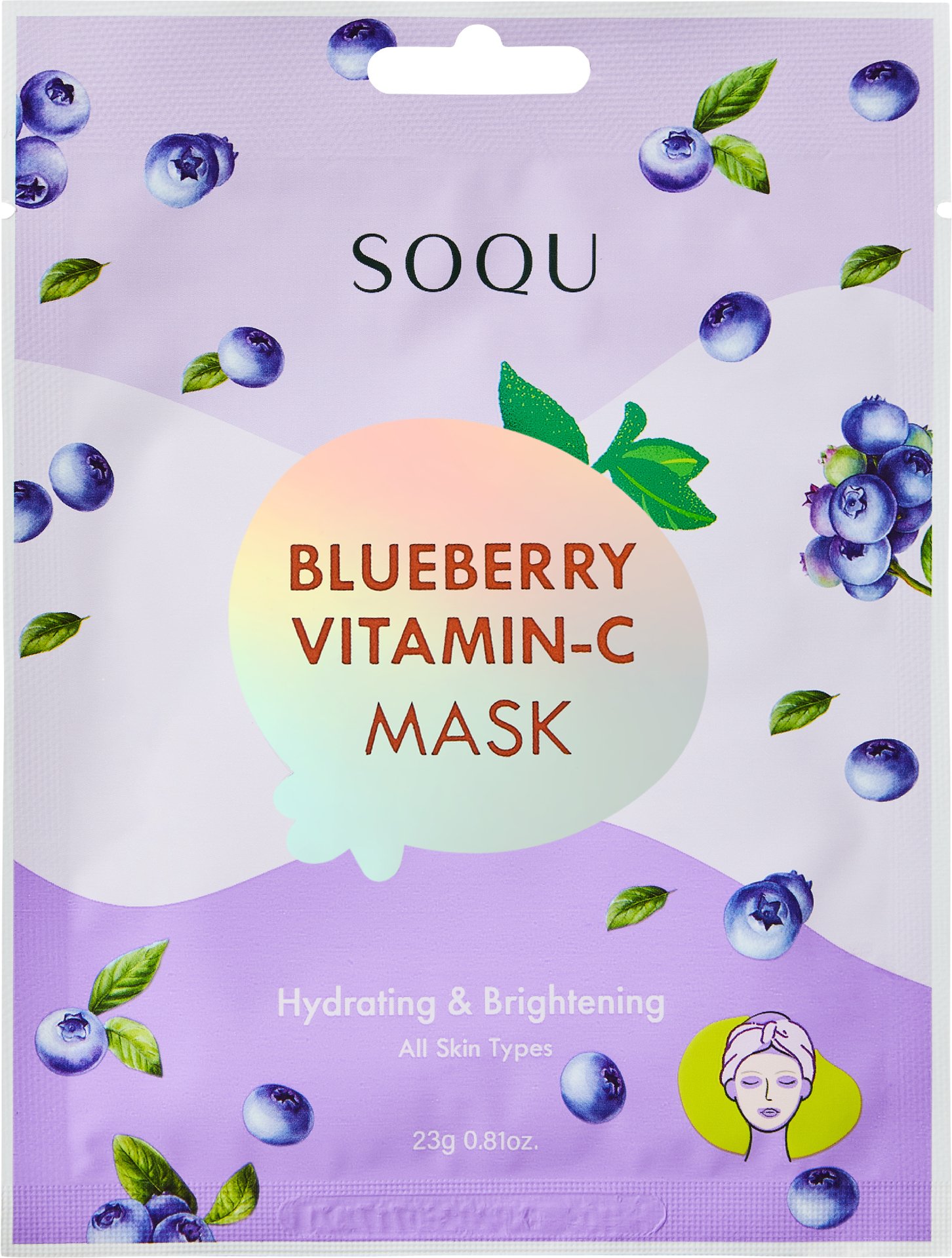 SOQU Blueberry Vitamin C Sheet Mask 1 st