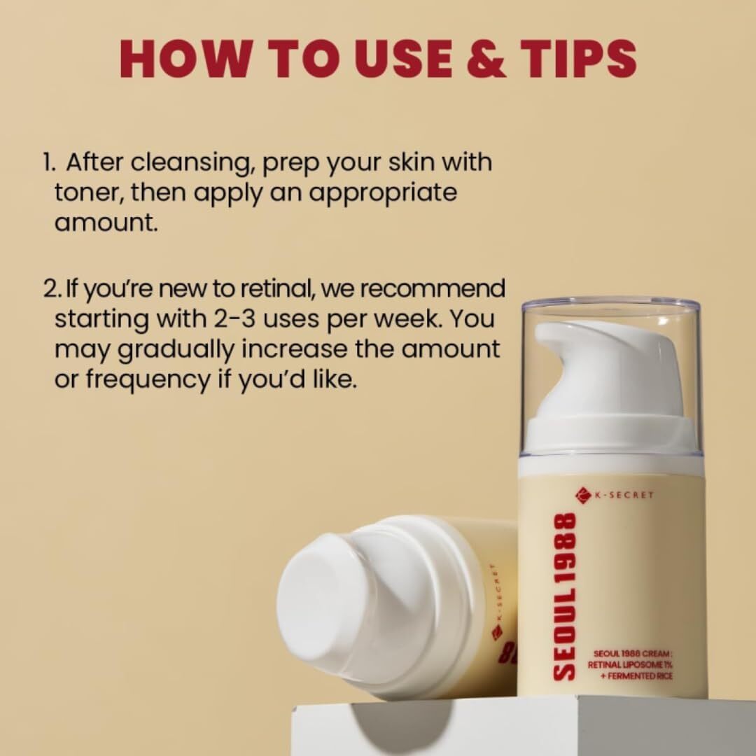 K-Secret SEOUL 1988 Cream : Retinal Liposome 1% + Fermented Rice 50 ml