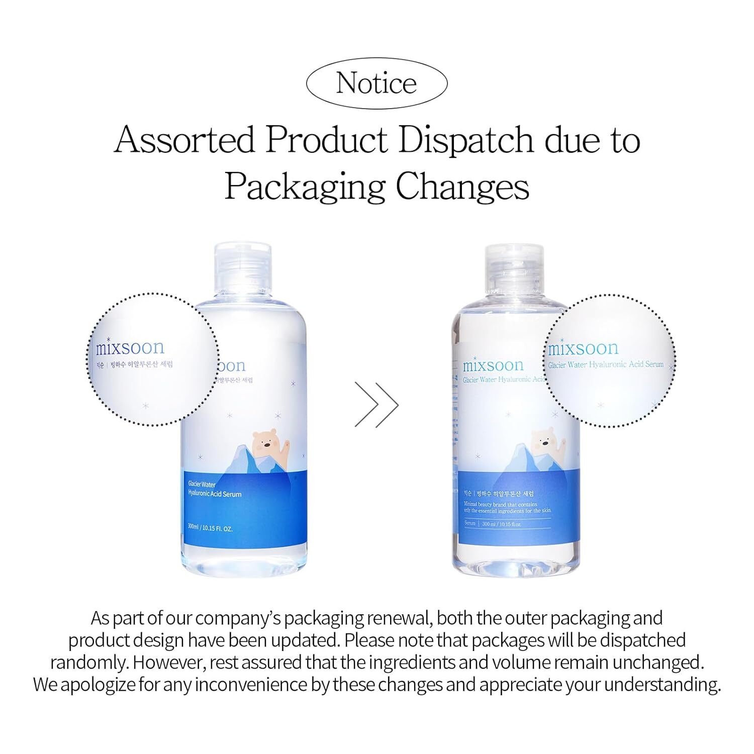 Mixsoon Glacier Water Hyaluronic Acid Serum 300ml