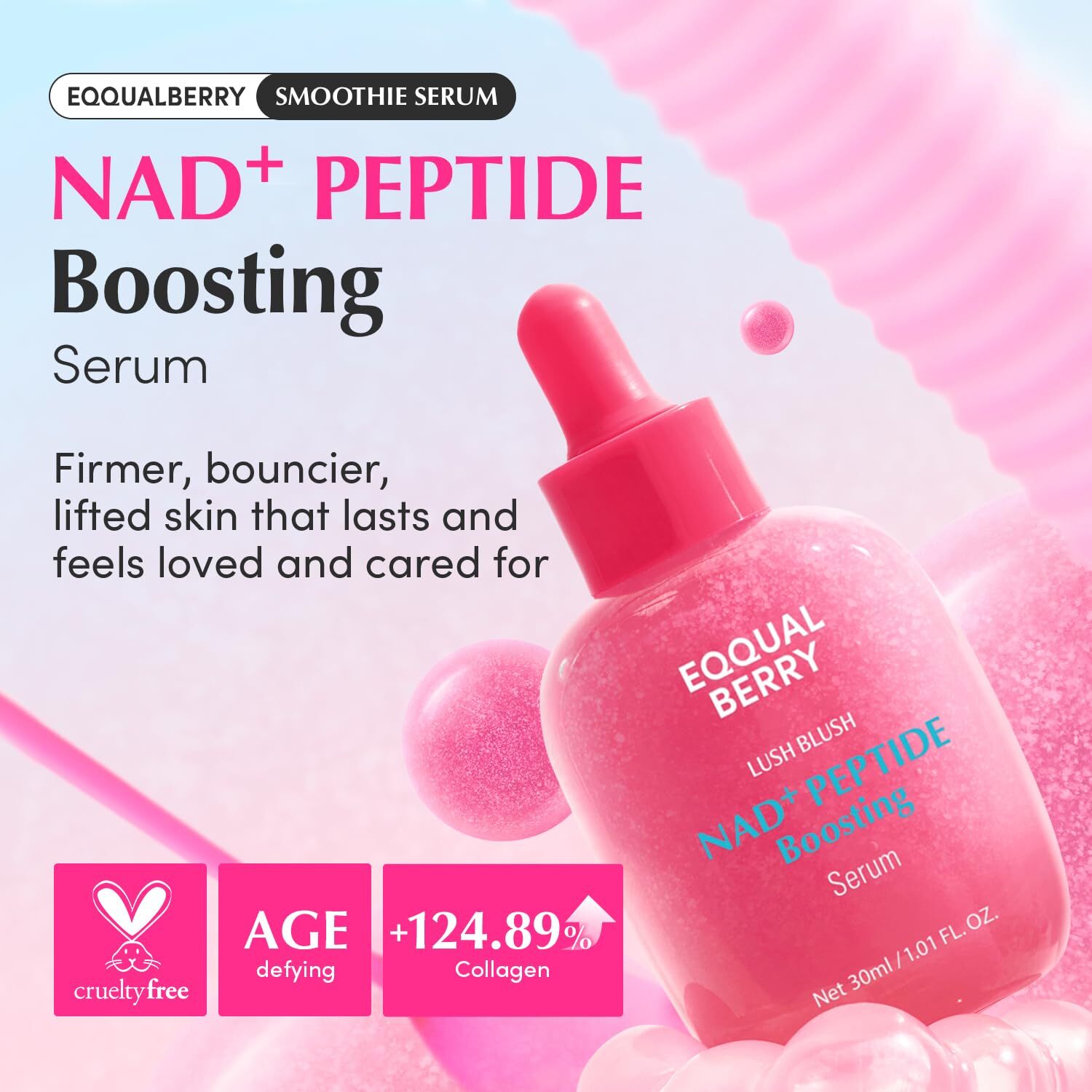 EQQUALBERRY NAD+ Peptide Boosting Serum 30 ml