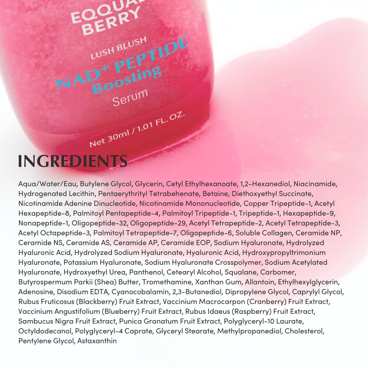 EQQUALBERRY NAD+ Peptide Boosting Serum 30 ml