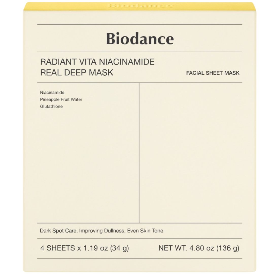 Biodance Radiant Vita Niacinamide Real Deep Mask 4-pack