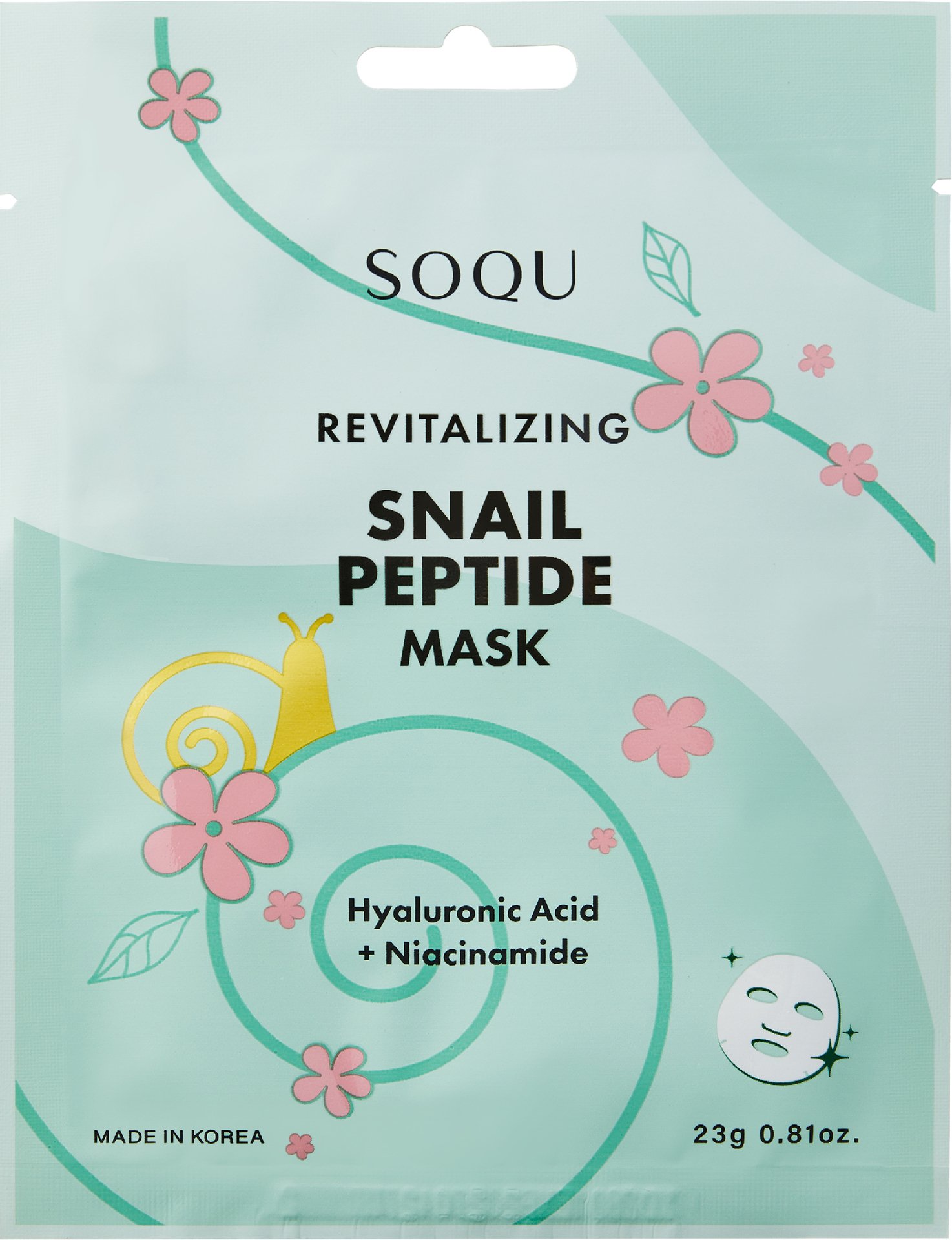 SOQU Snail Peptide Sheet Mask 1 st