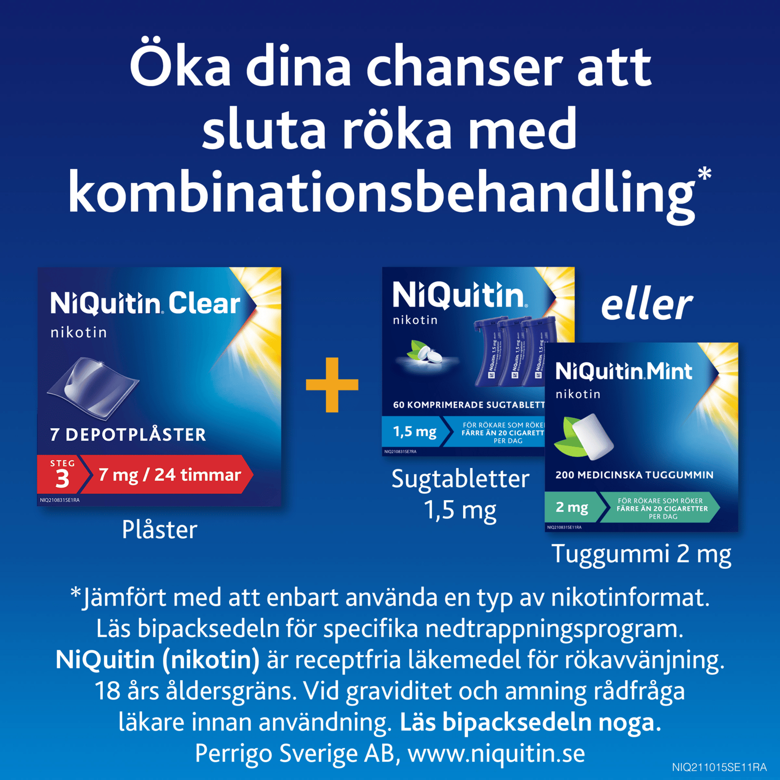 Niquitin Clear 7 mg / 24 timmar Depotplåster Nikotinplåster 7 st