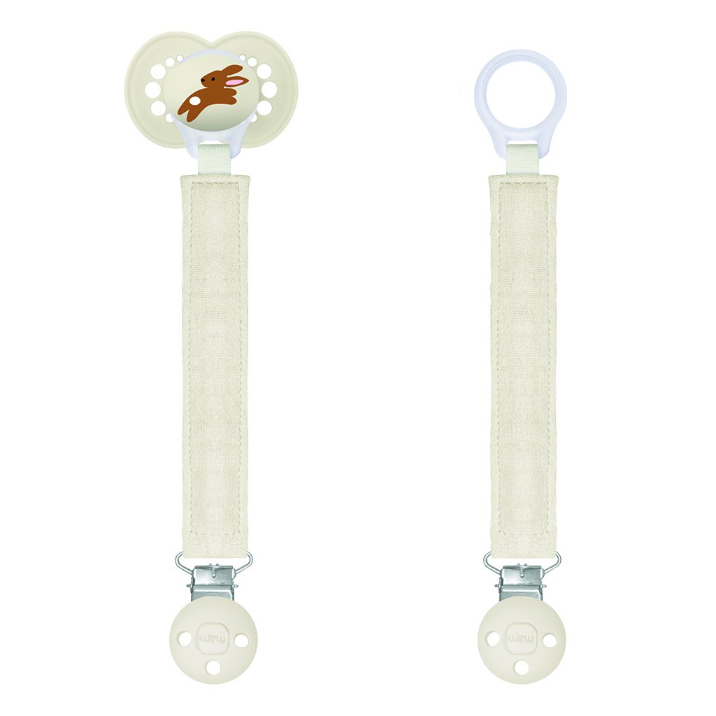MAM Pacifier Clip Off White