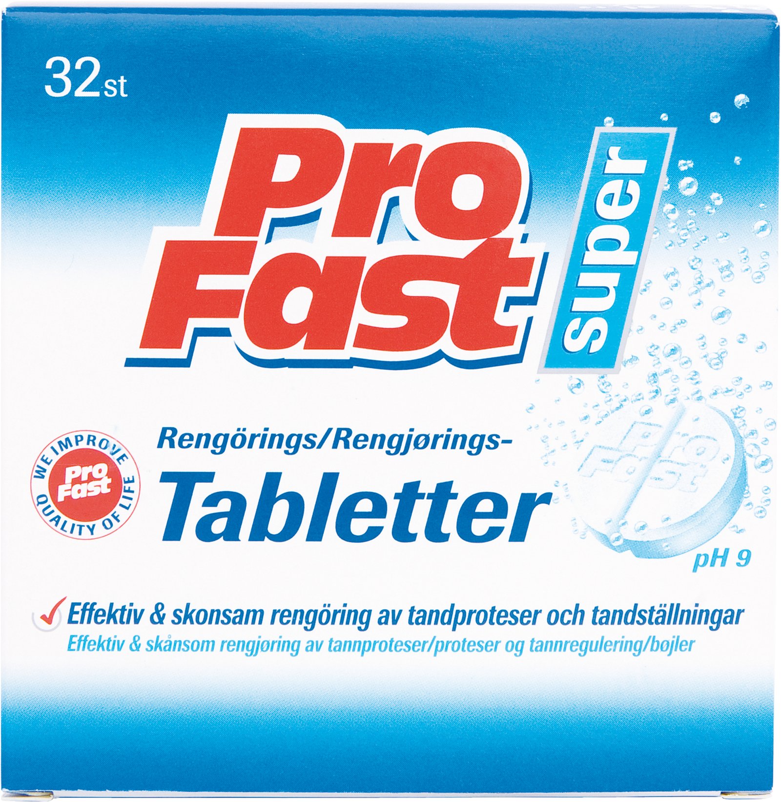 Profast Rengöringstablett till protes 32 st