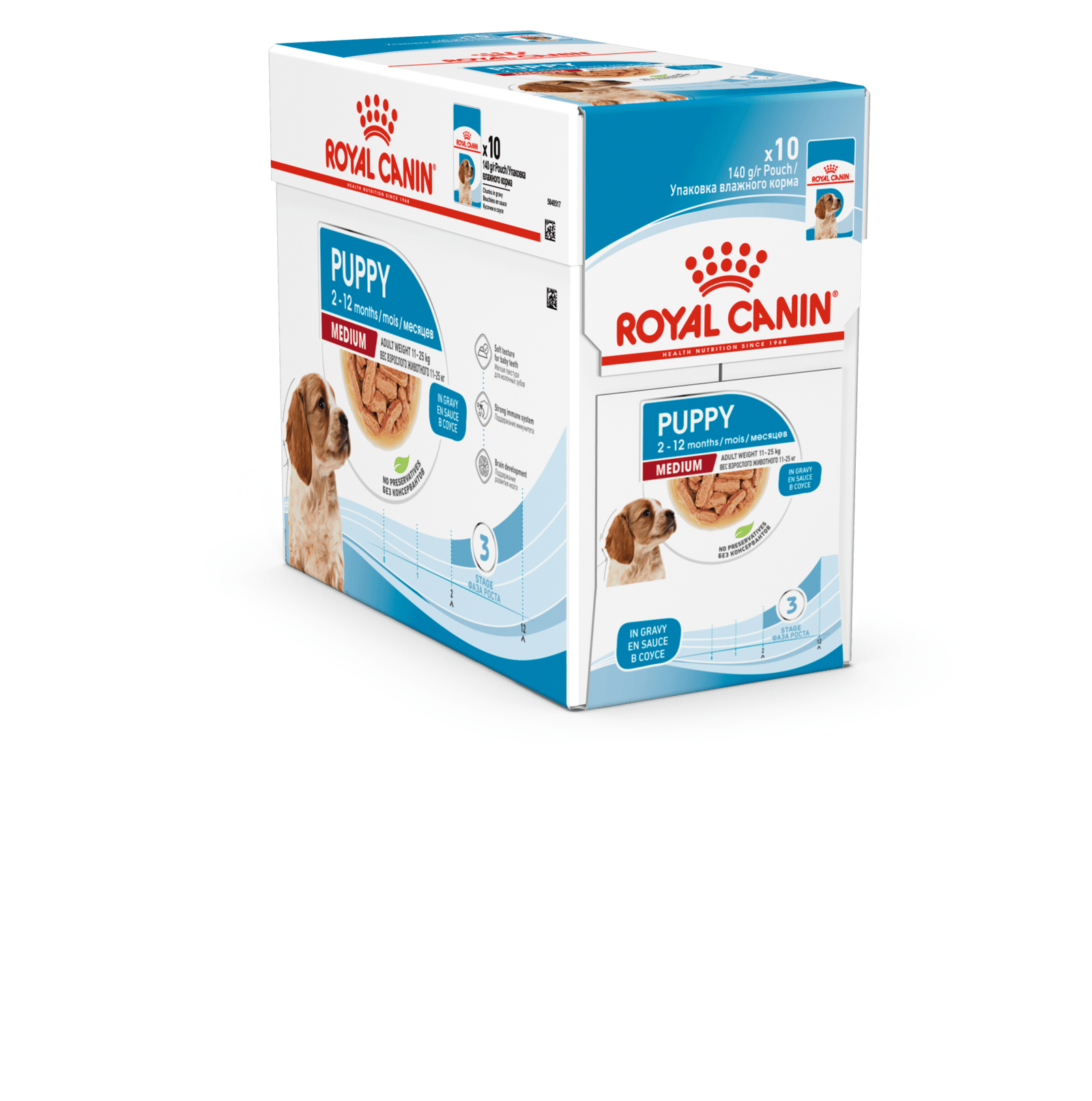 Royal Canin Medium Puppy Gravy våtfoder för hundvalp 10 x 140 g