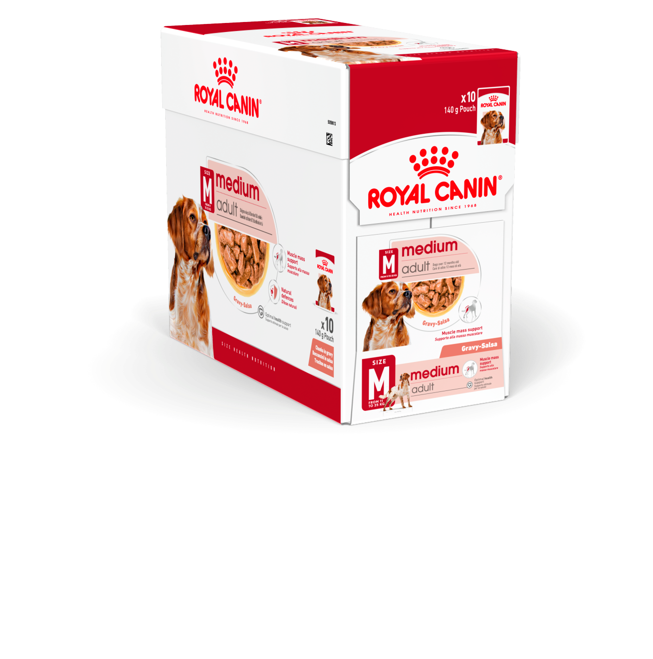 Royal Canin Medium Adult Gravy våtfoder för hund 10 x 140 g
