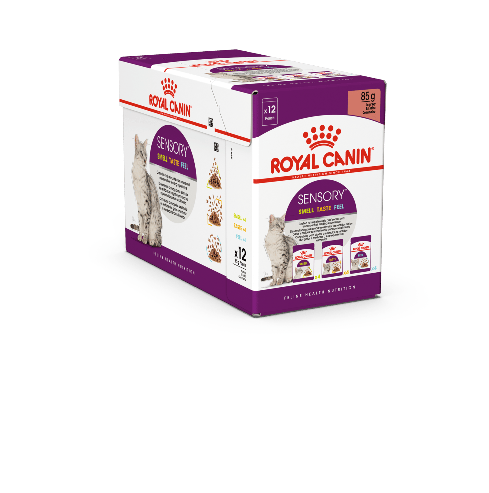 Royal Canin Sensory Mixed Box Gravy Adult våtfoder för katt 12 x 85 g
