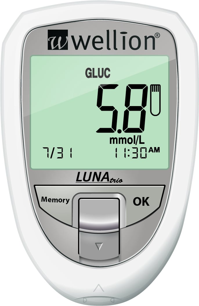 Wellion Luna Trio-Mätare Vit