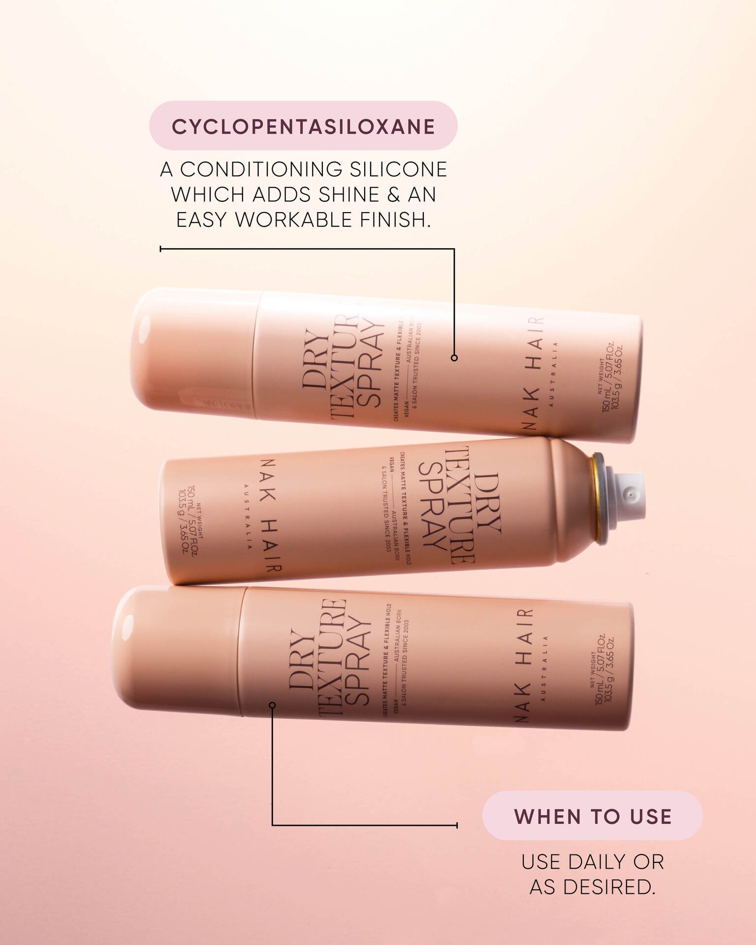 NAK Dry Texture Spray 150ml
