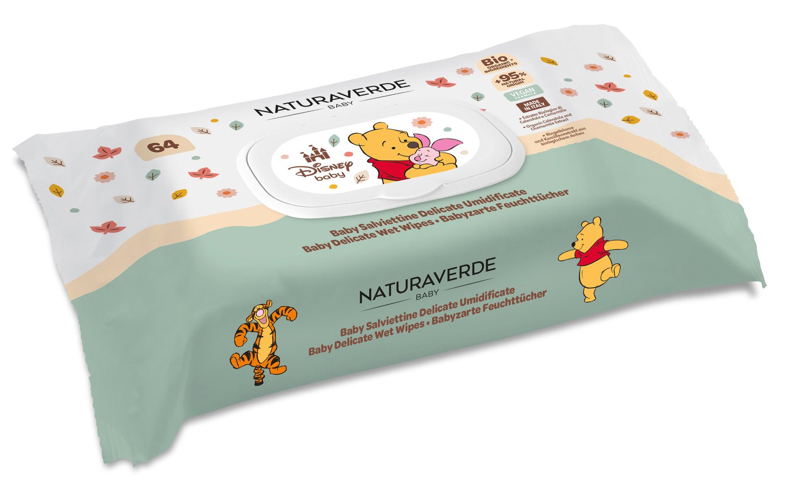 Naturaverde Winnie The Pooh Delicate Wet Wipes 64 st