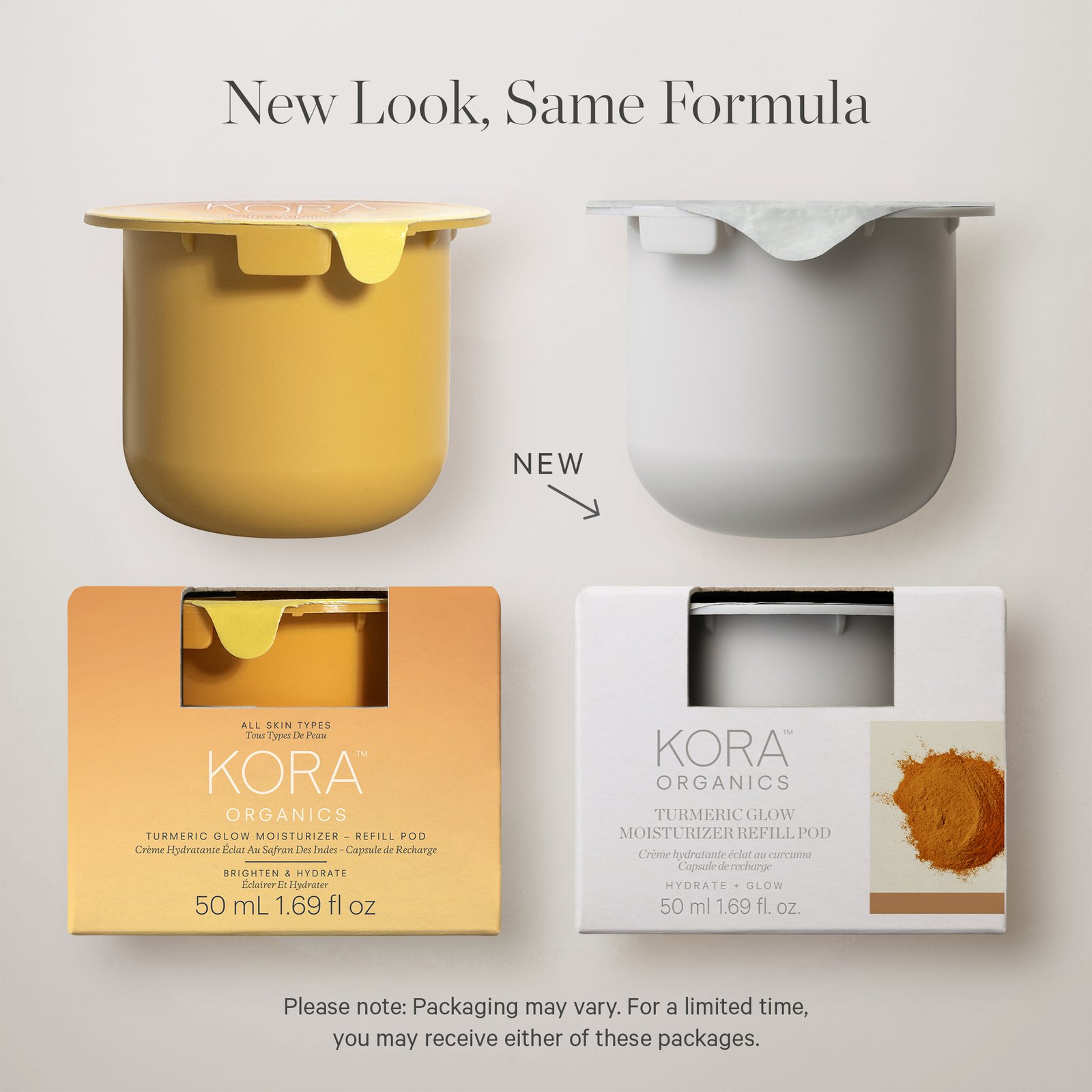 KORA Organics Turmeric Glow Moisturizer - REFILL 50 ml