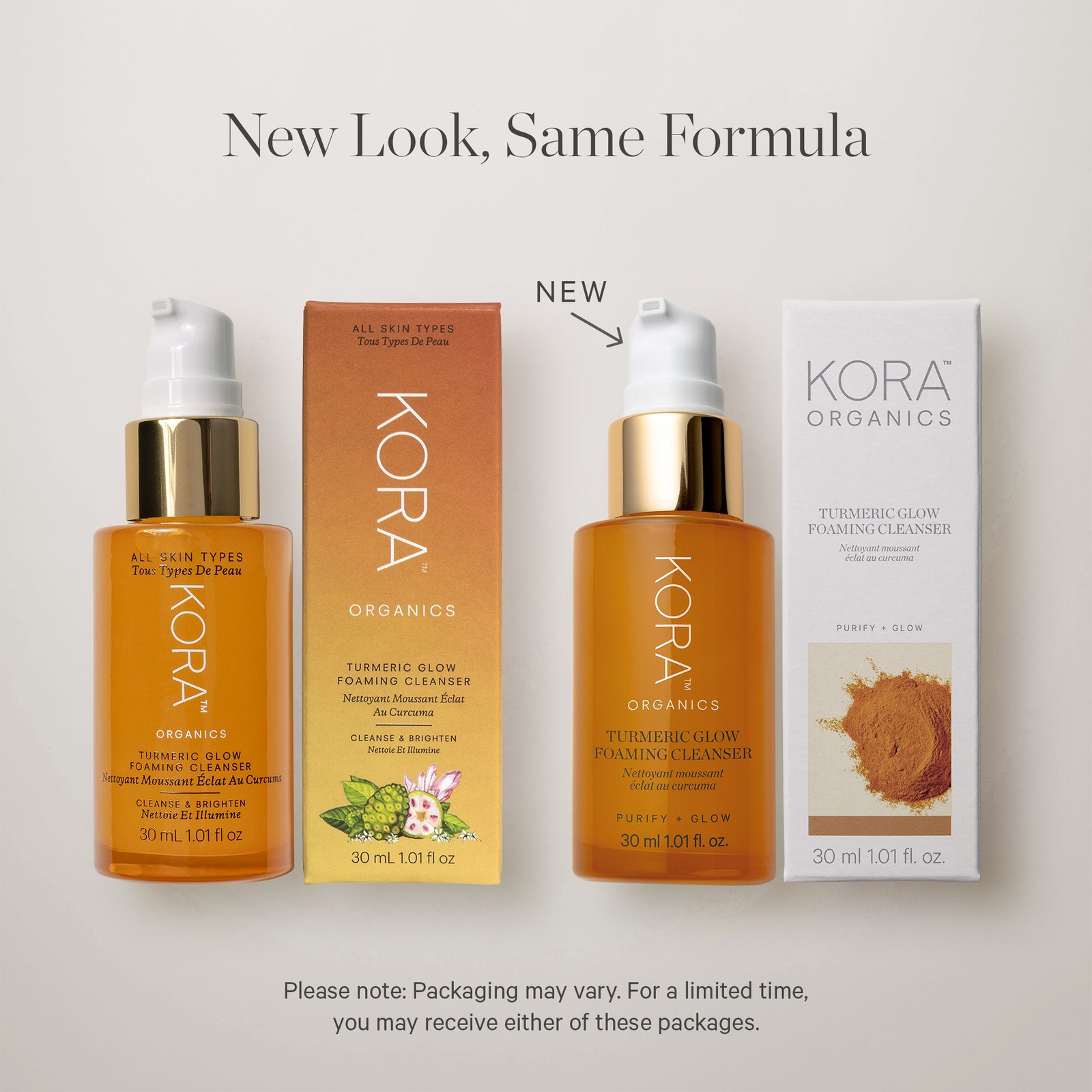 KORA Organics Turmeric Glow Foaming Cleanser 30 ml