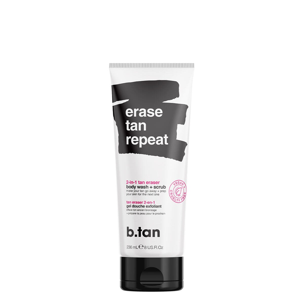 B.Tan Erase Tan Repeat 2-In-1 Tan Eraser Body Wash & Scrub 237 ml