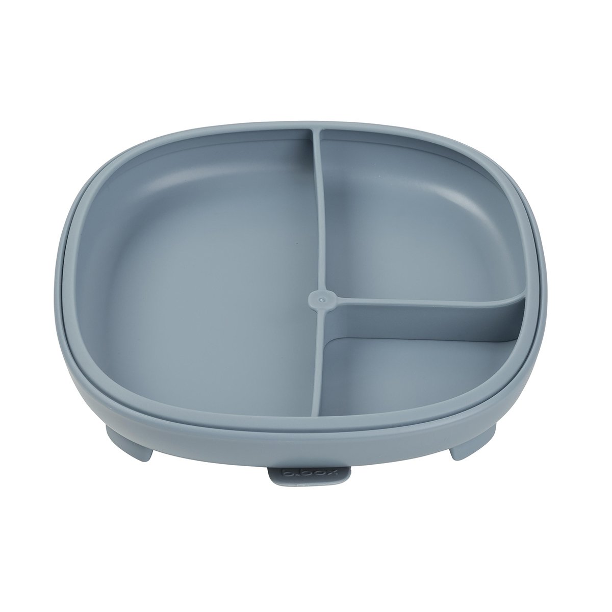 B.box 2 i 1 Tallrik med Sugfot Blå 380 ml