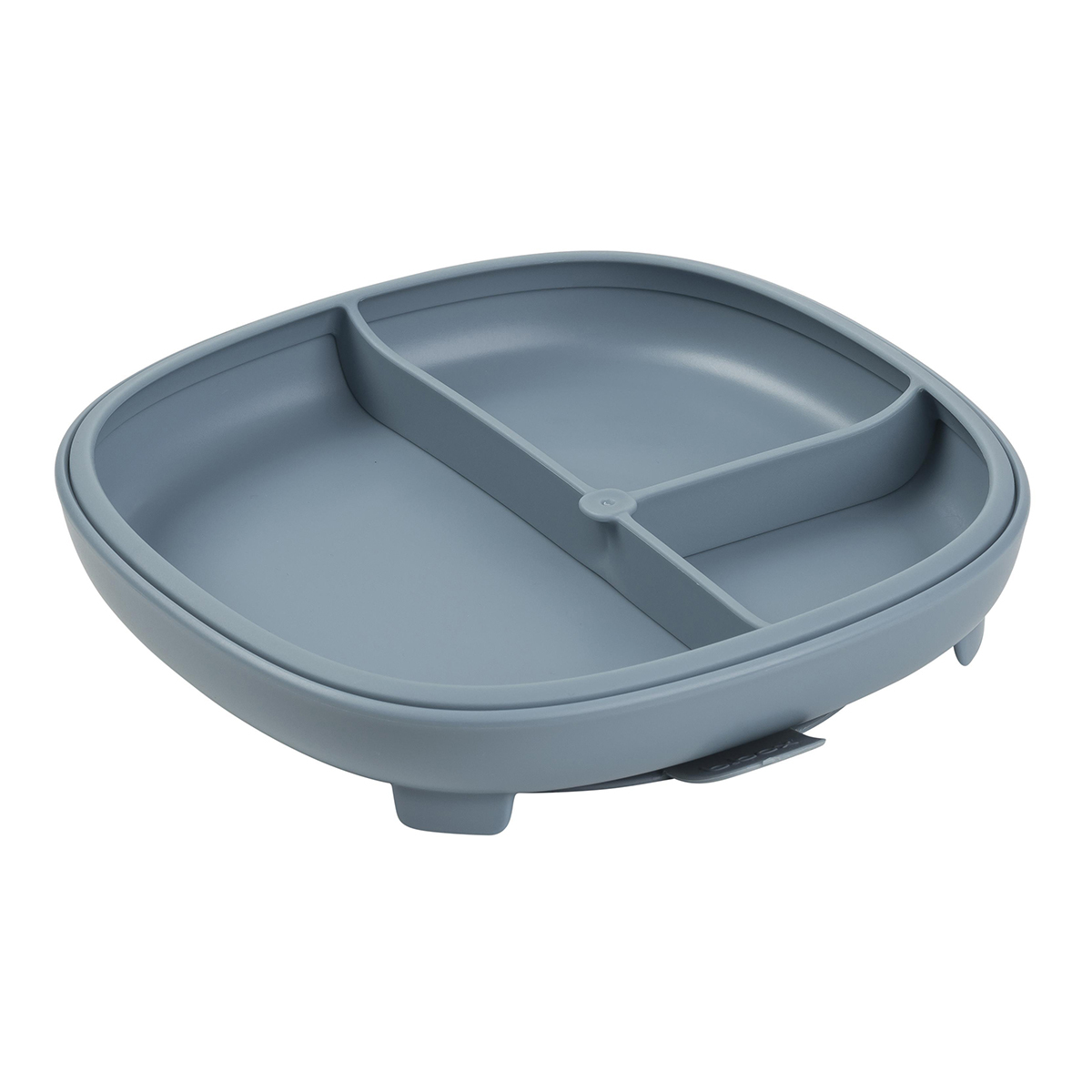 B.box 2 i 1 Tallrik med Sugfot Blå 380 ml