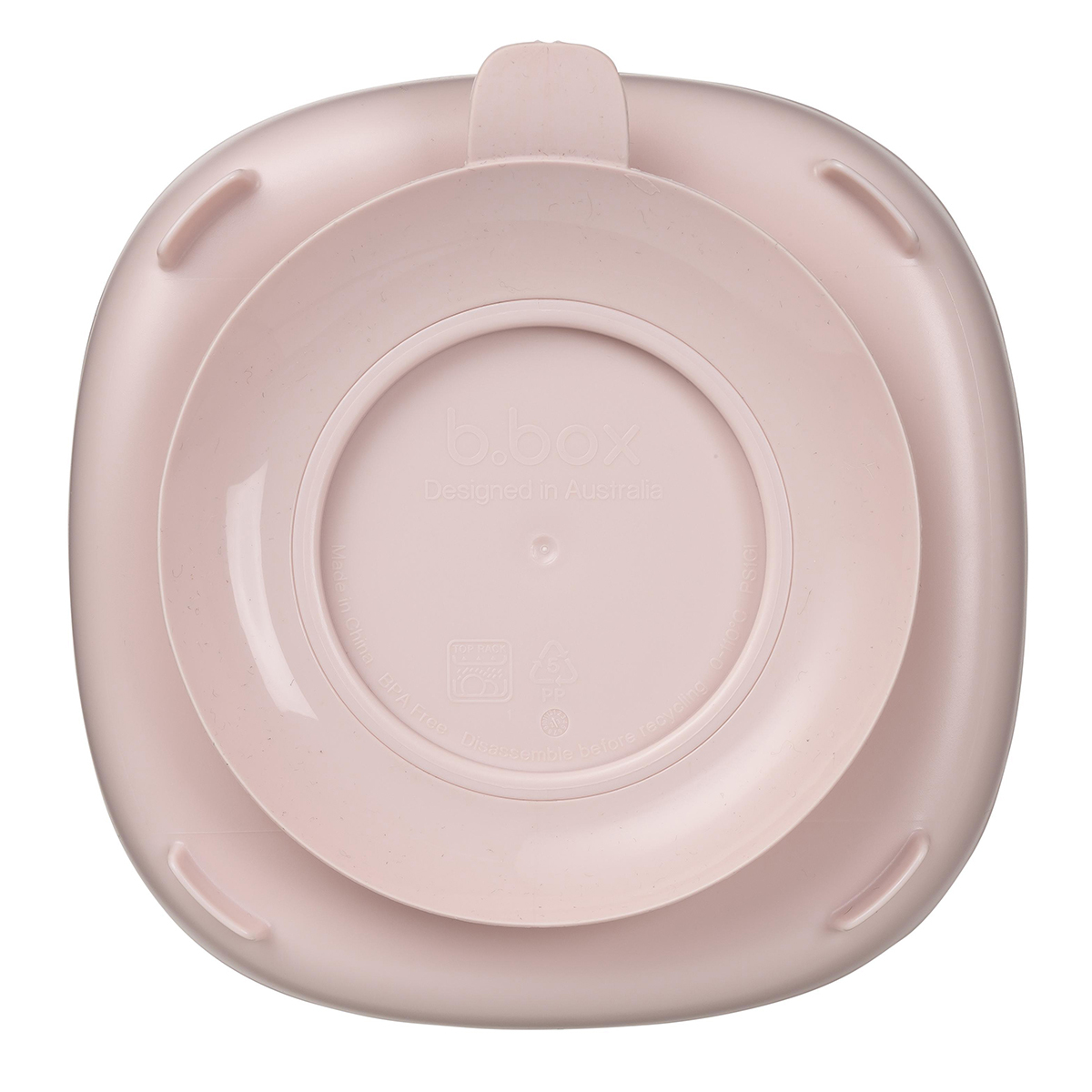 B.box 2 i 1 Tallrik med Sugfot Rosa 380 ml