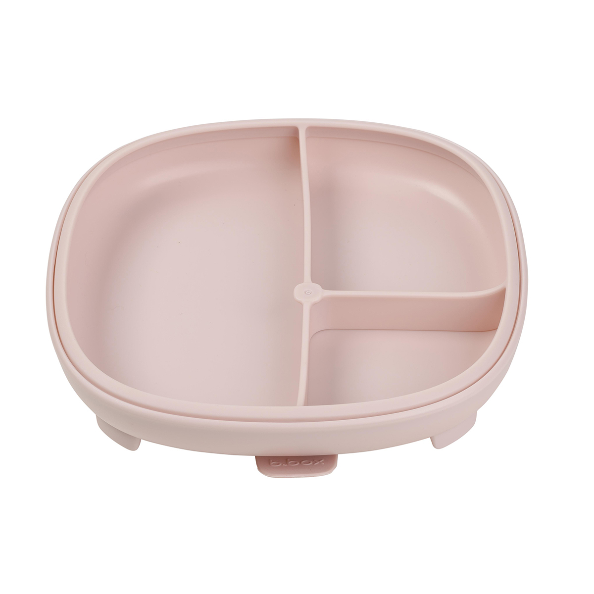 B.box 2 i 1 Tallrik med Sugfot Rosa 380 ml